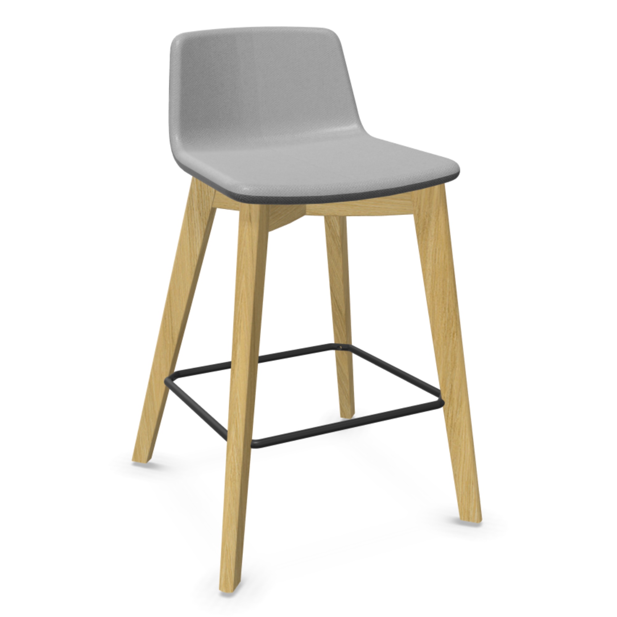 Tonga Wood Designer Tresenstuhl mit Holzgestell Esche
