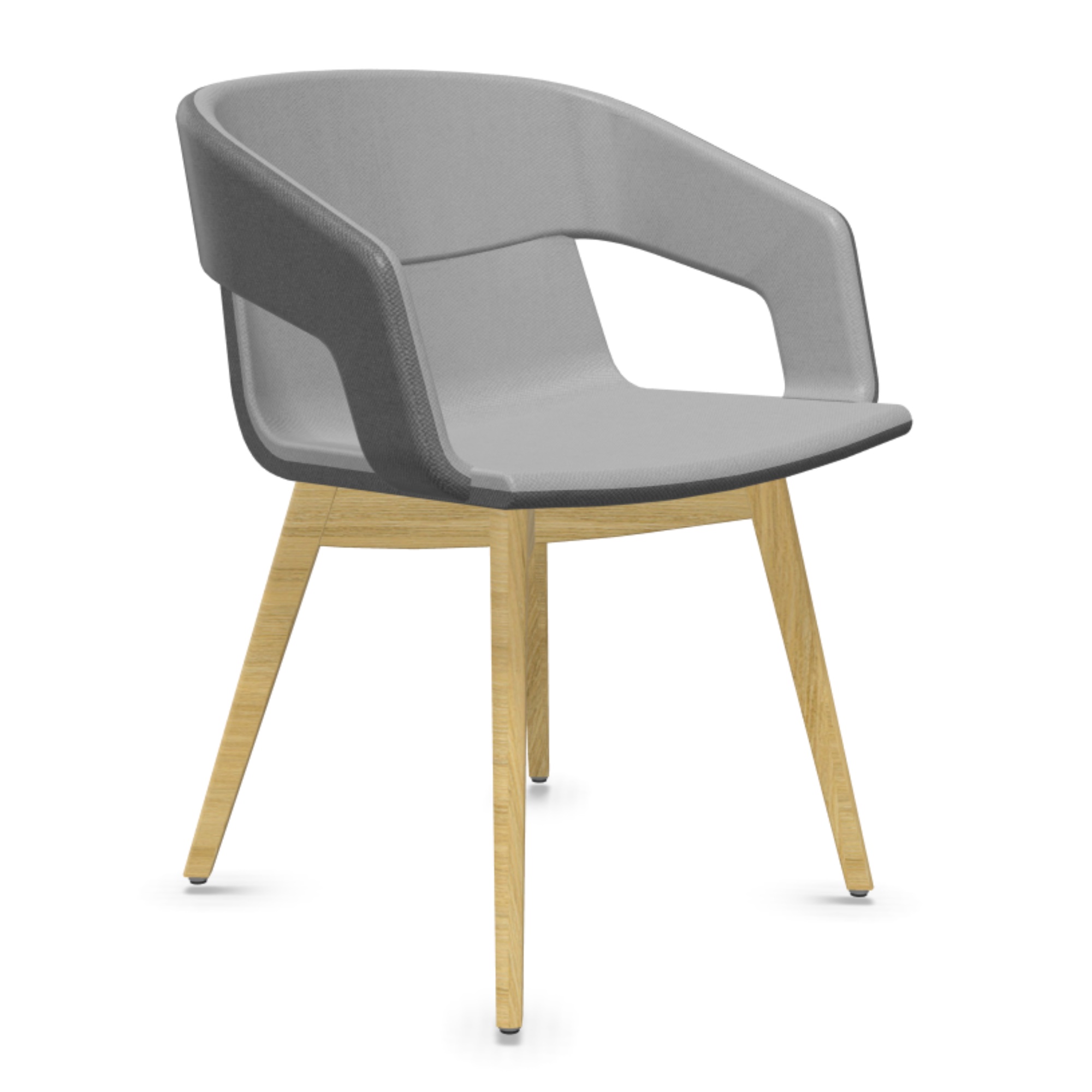 Gabler Büromöbel Designer Besucherstuhl TONGA mit Holzgestell