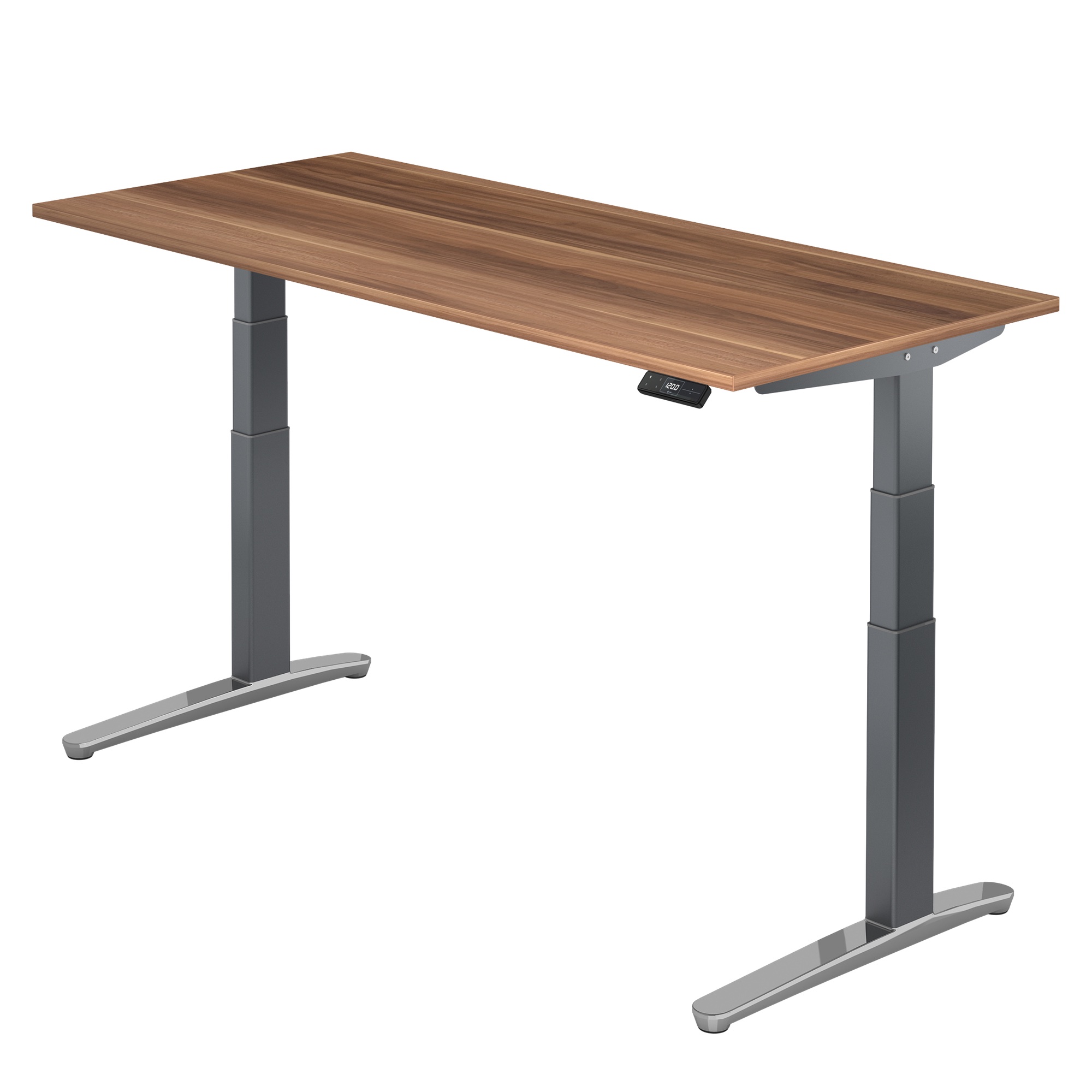 Schreibtisch ZDJO - elektr. höhenverstellbar 65-130 cm mit Hubsäule rechteckig und Tischplatte