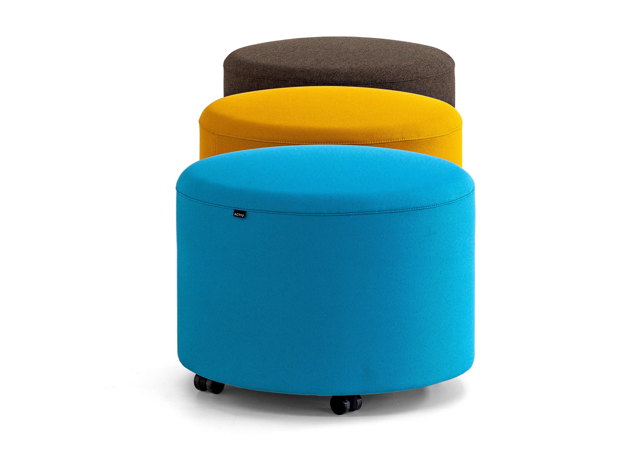 Actiu BEND F10 Hocker 55 cm rund mit Rollen
