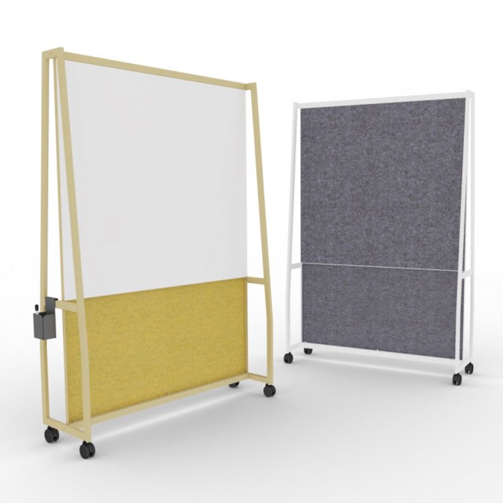 Maro Wariant Stellwand auf Rollen mit Pinnwand und Whiteboard