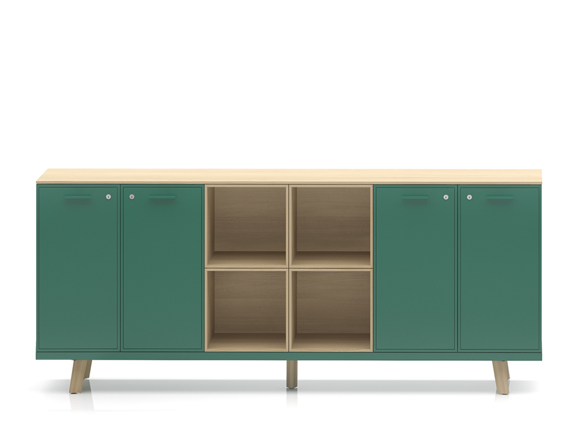 Bralco RAIL Sideboard 240,9x40x102,5 mit 4 Türen und 4 Fächer