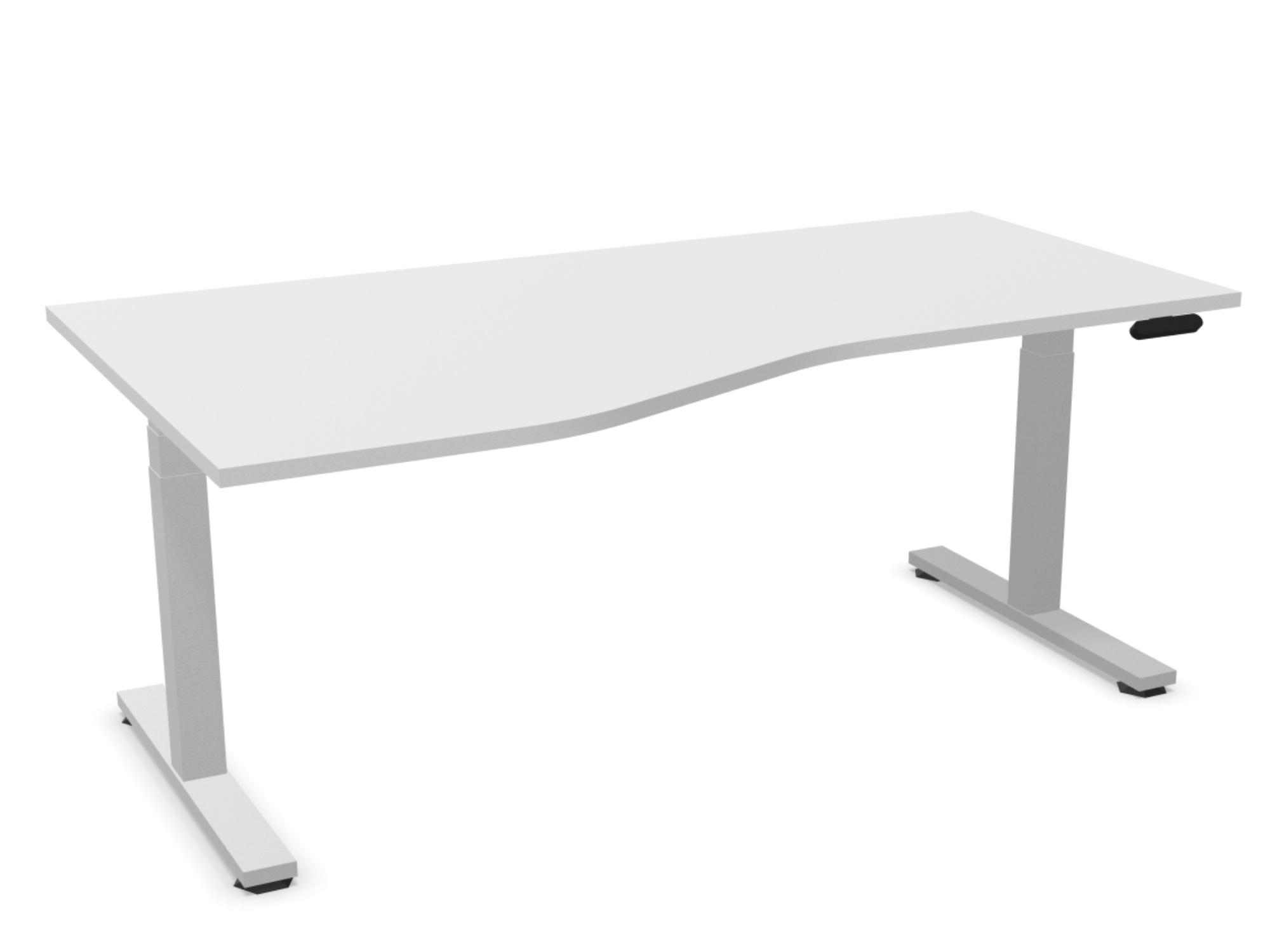 Steh-Sitzschreibtisch 4BM-DESK5 elektrische Höhenverstellung in Freiformplatte 180x100 cm