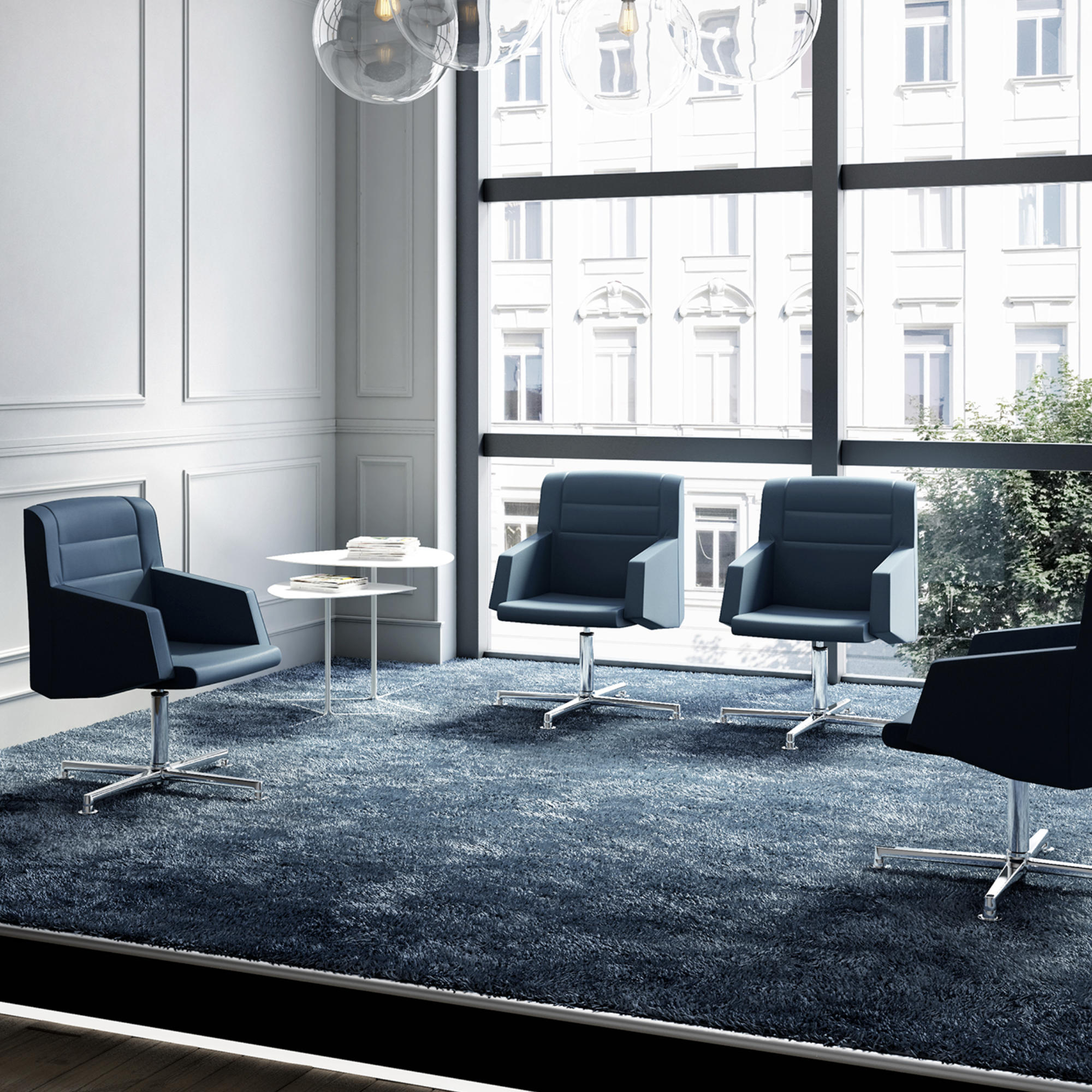 Designer Stühle für repräsentativen Konferenzraum oder Empfang