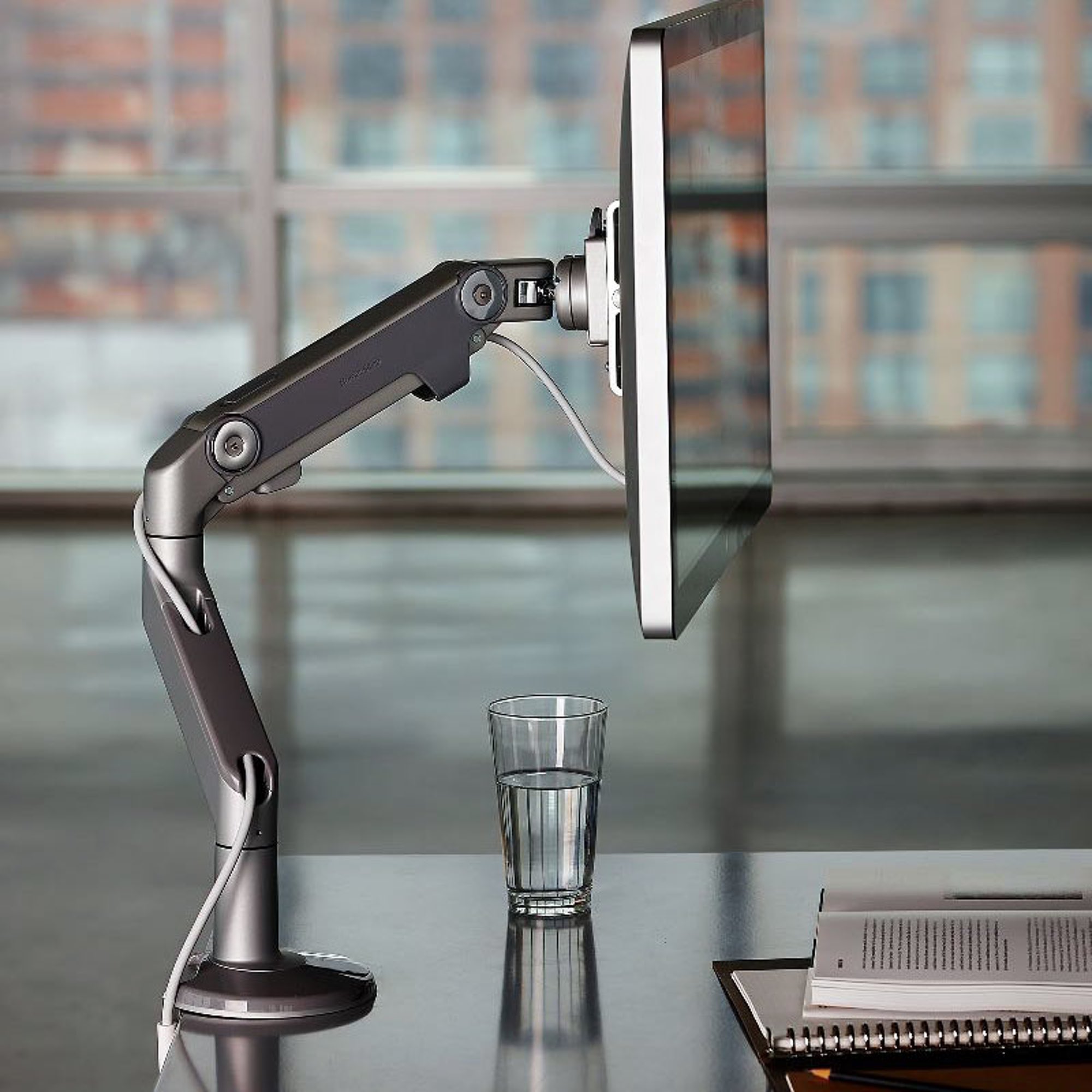 Humanscale Monitorarm M8 Doppelmonitorhalter mit Querstrebe
