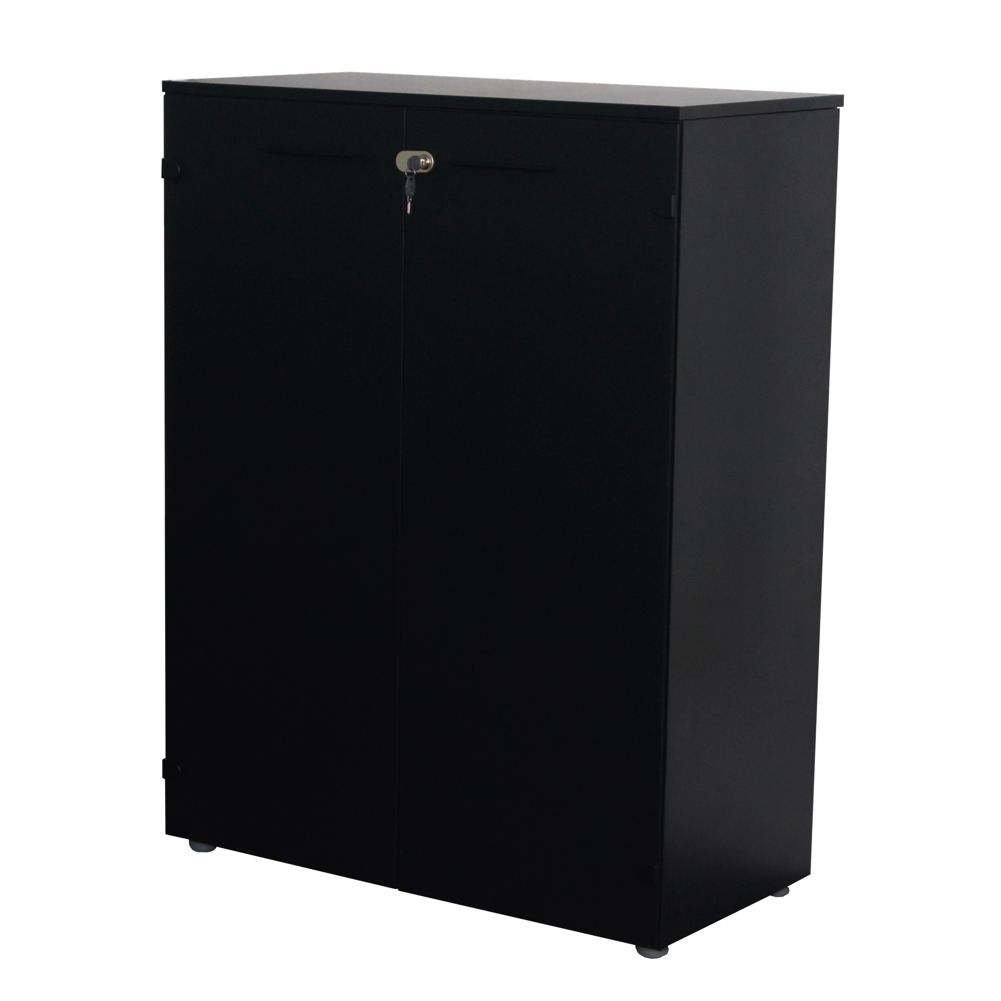 frezza Passepartout Aktenschrank 90x45x118 cm mit Glastüren schwarz