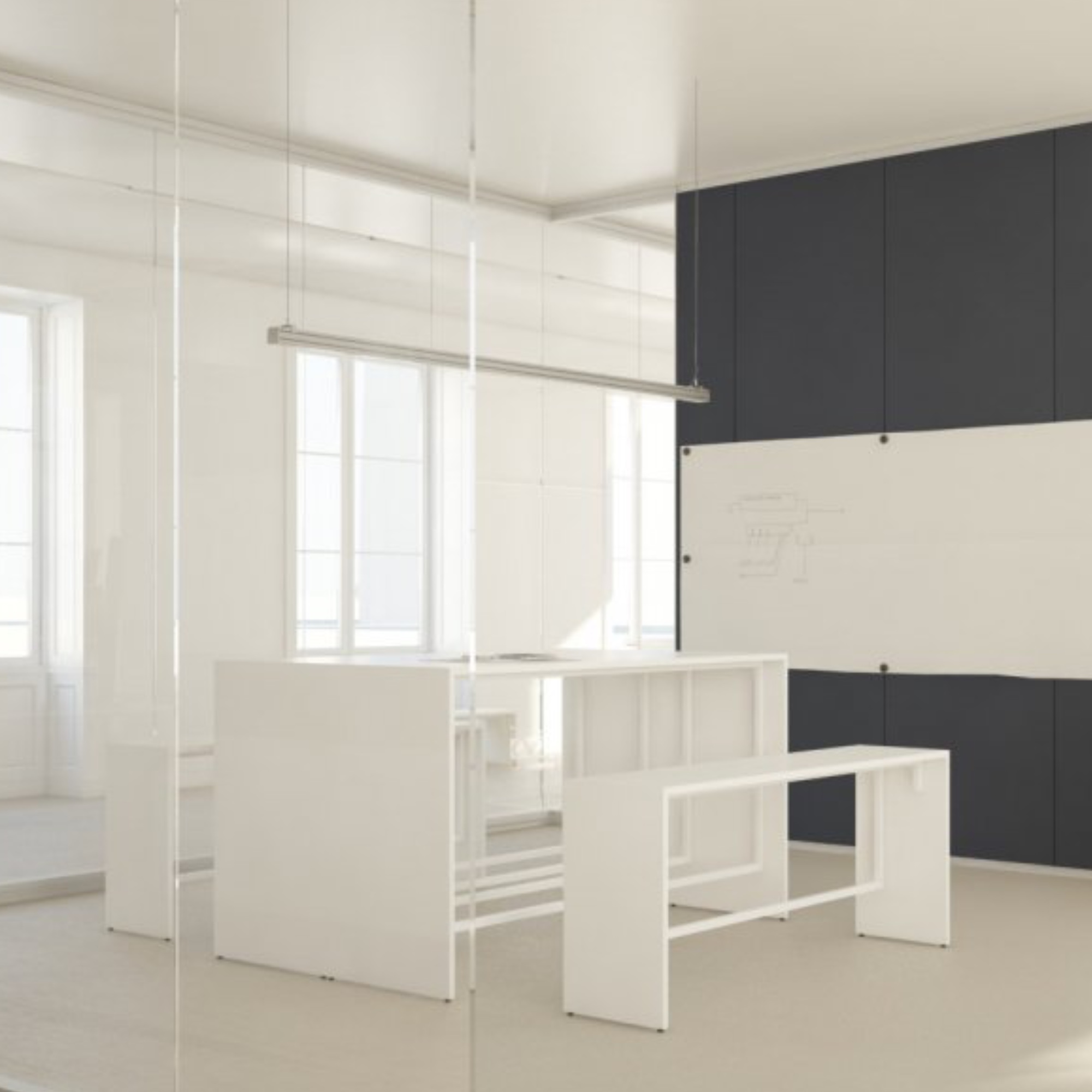 Maro IdeaP Stehtisch mit Seitenwangen H110cm