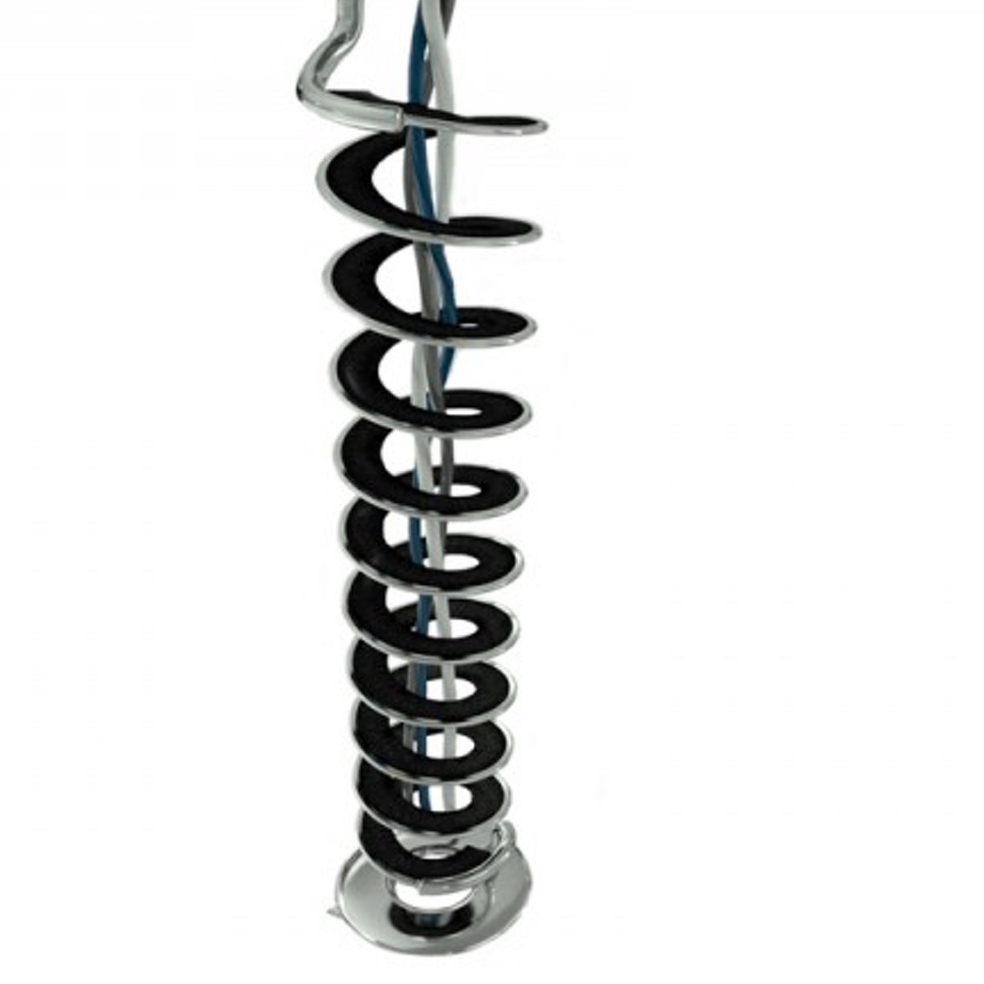 Kabelschlange - 75 cm Spirale rund Ø 5cm aus Metall verchromt