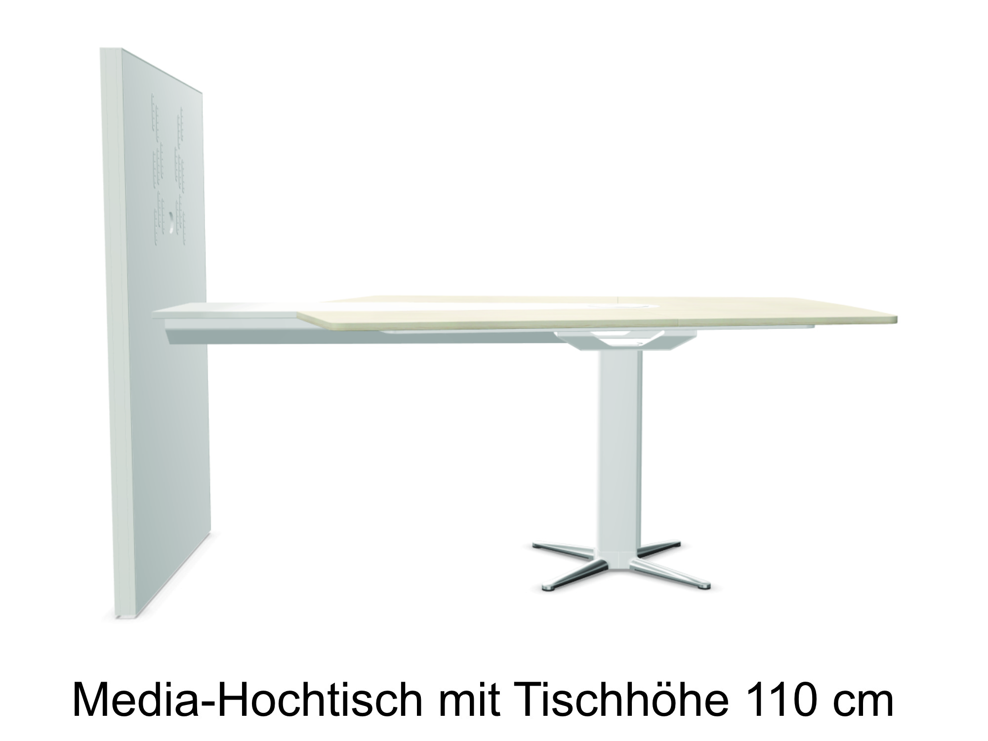 ABVERKAUF : ACTIU POWER Media Hochtisch 110 cm