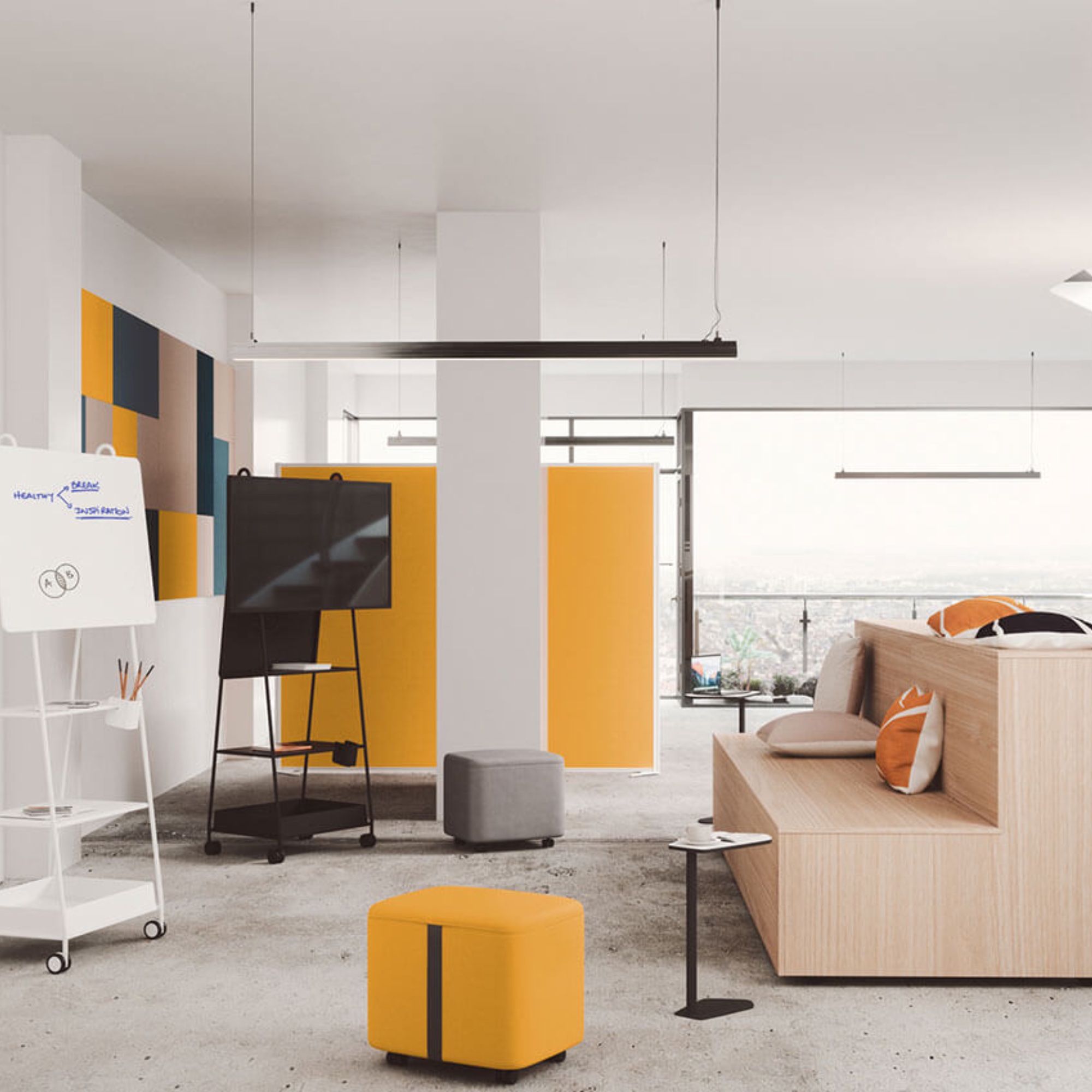 Actiu AGILE Kollektion Hocker auf Rollen
