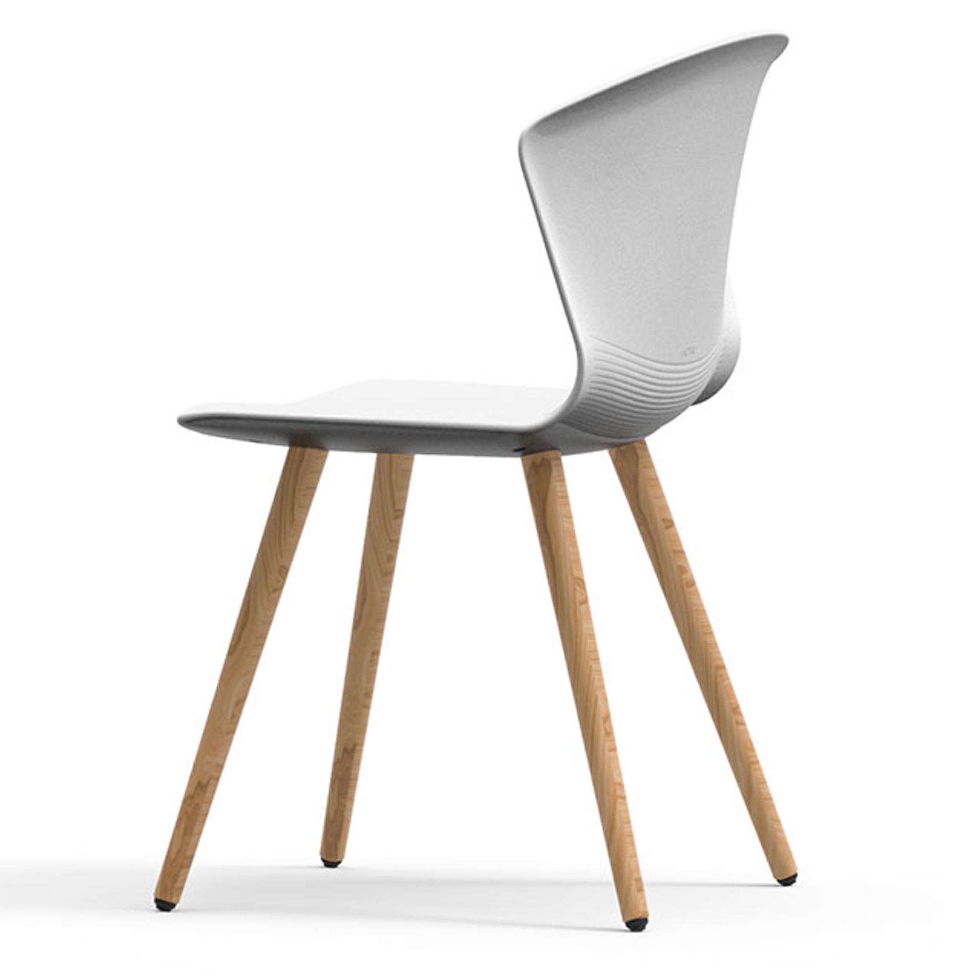 Designer Objektstuhl mit Holzgestell
