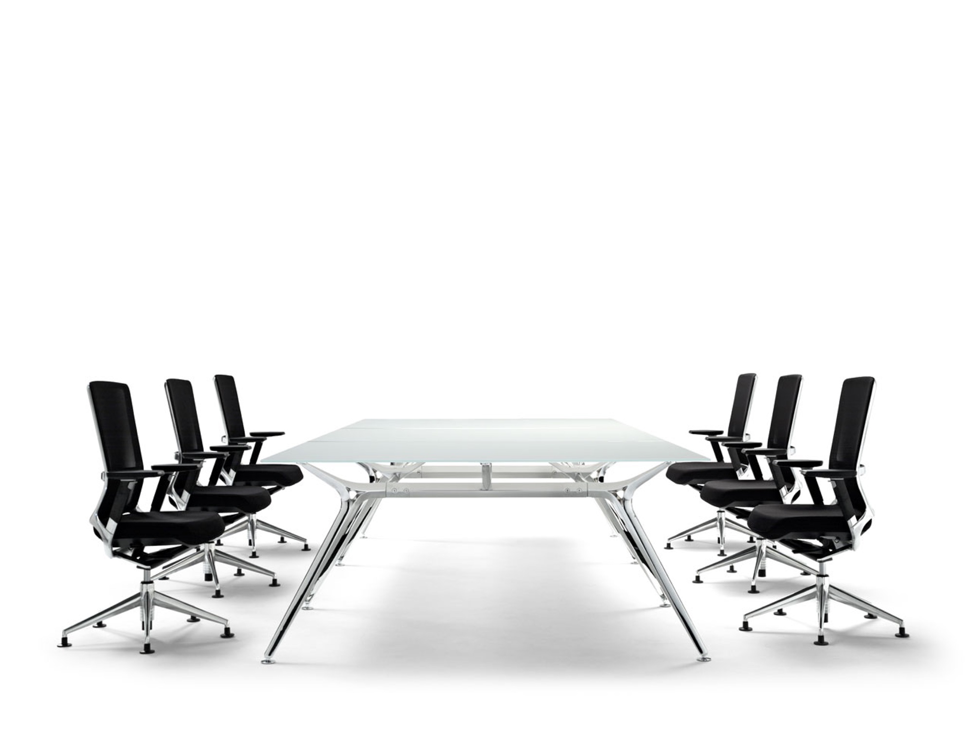 Actiu ARKITEK W58 Konferenztisch 241x160 cm mit Glasplatte