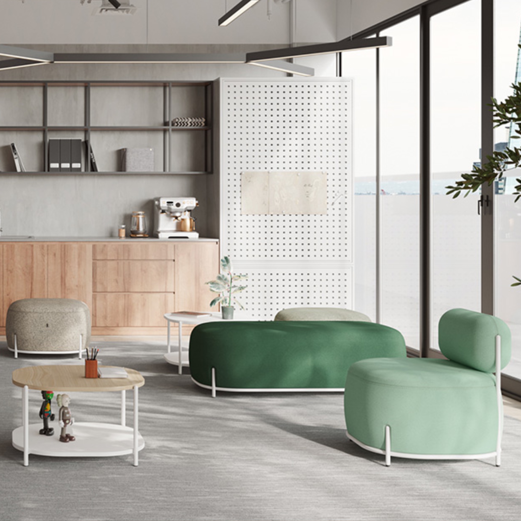 Actiu GLOBB 1-Sitzer Sessel mit Metallgestell