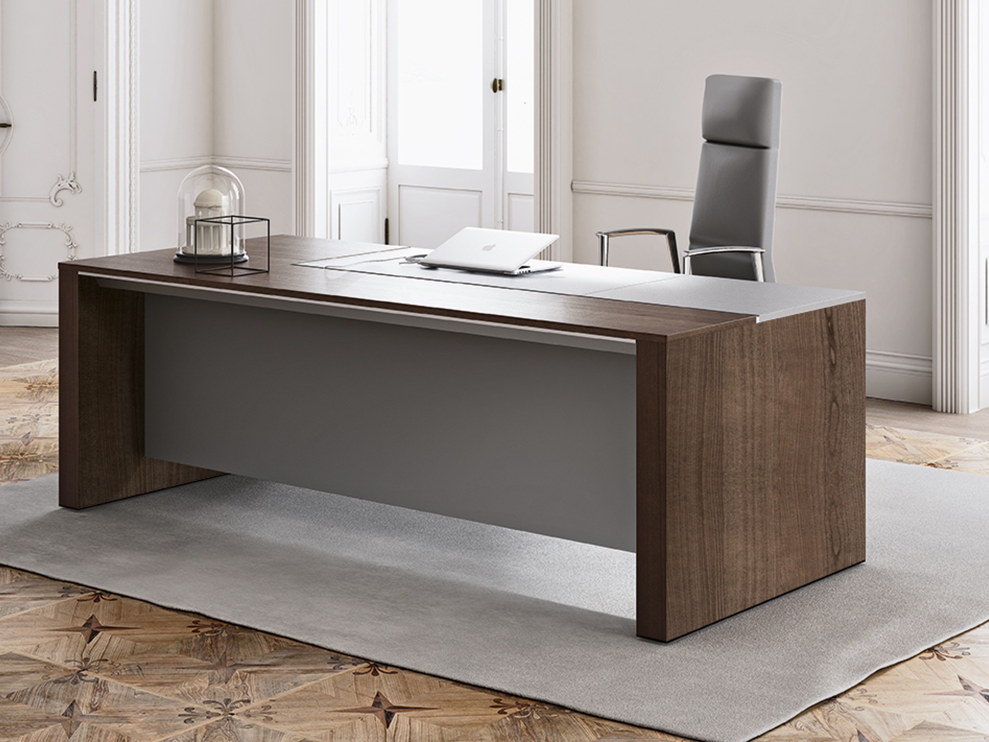 Frezza ONO Luxus- Schreibtisch mit Lederauflage