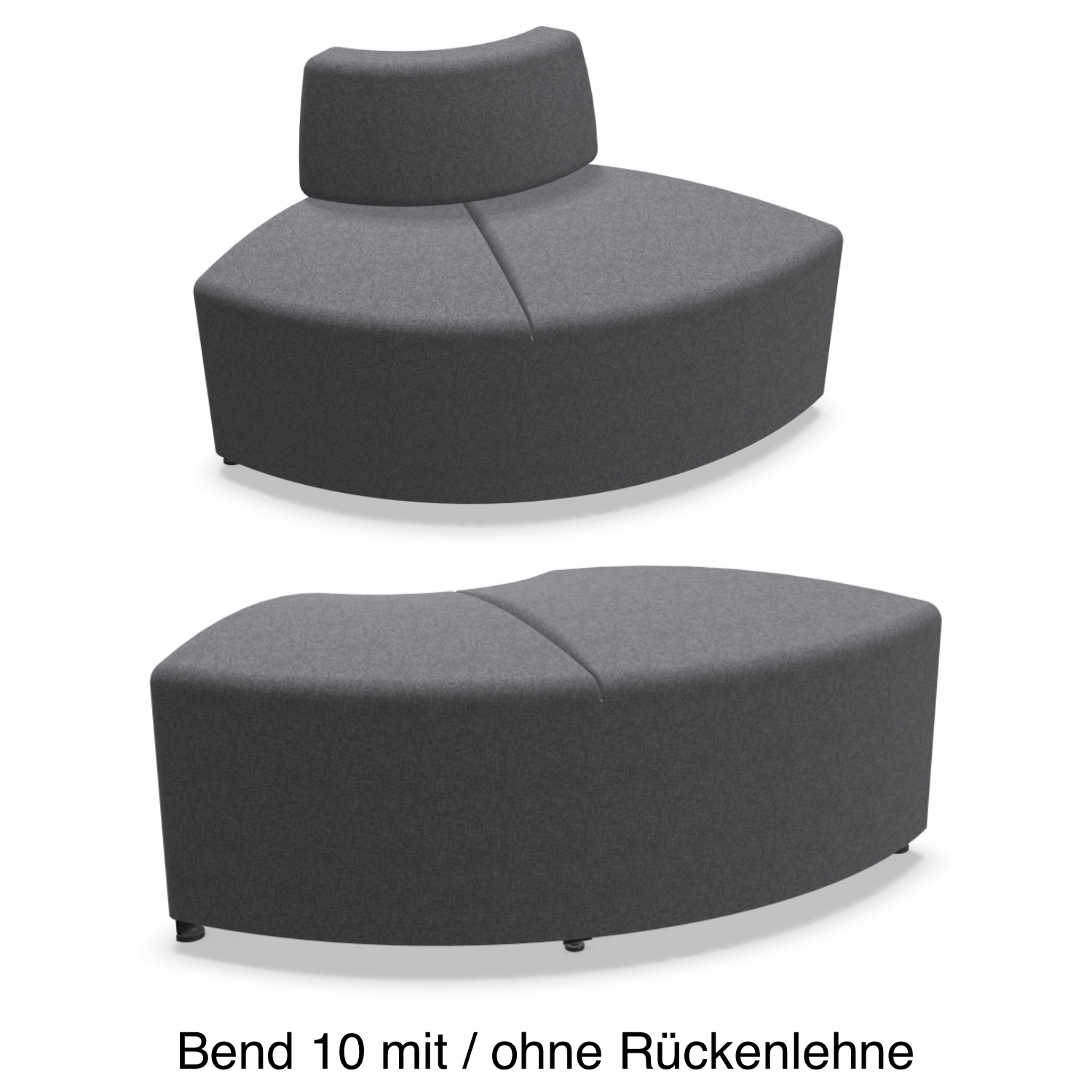 Bend F10 Sitzelement ungleichmäßig rechts Sofa mit und ohne Rückenlehne