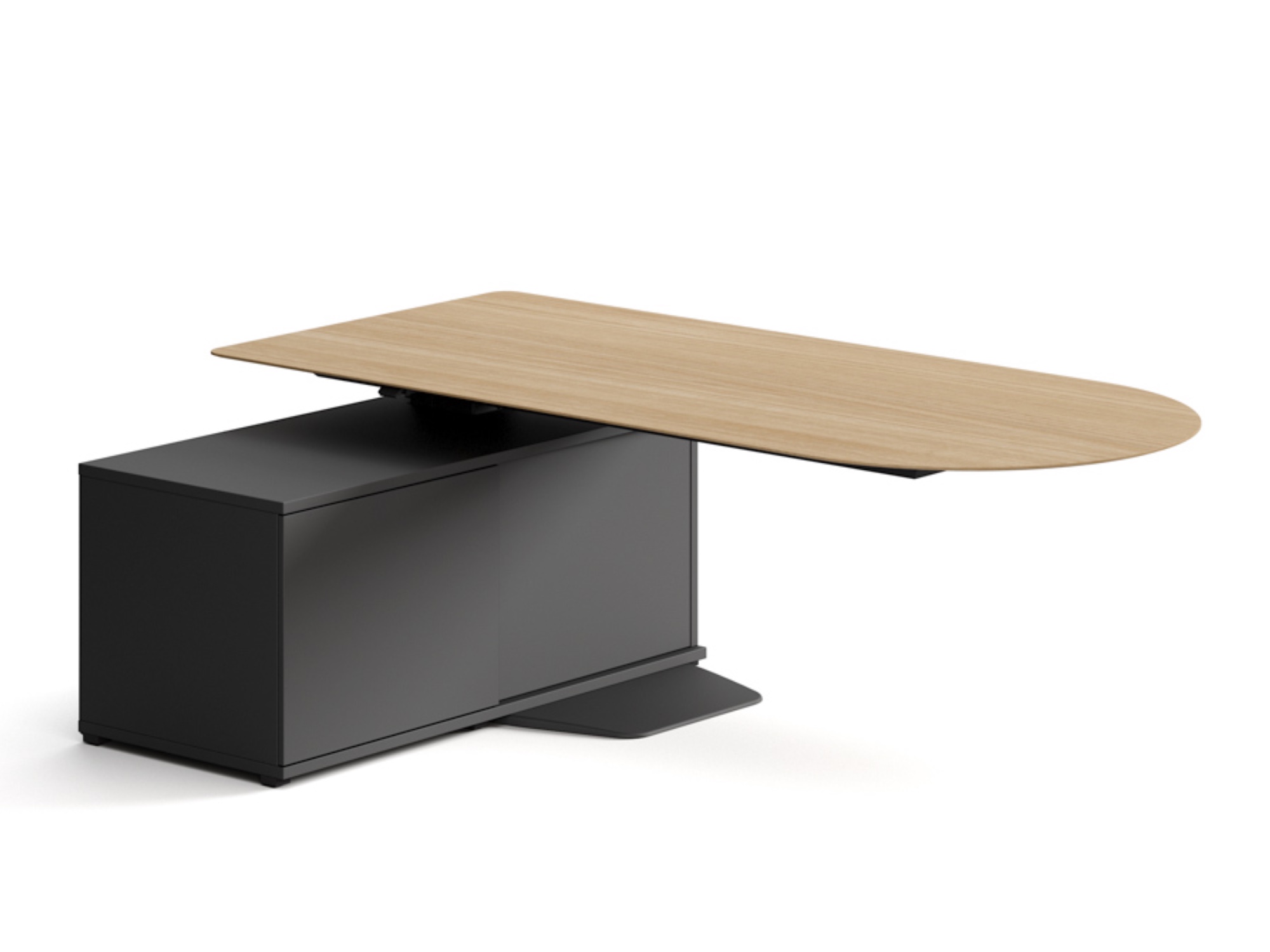 Actiu MENSSULA V2 Schreibtisch für das Management mit Sideboard und Tischplatte abgerundet