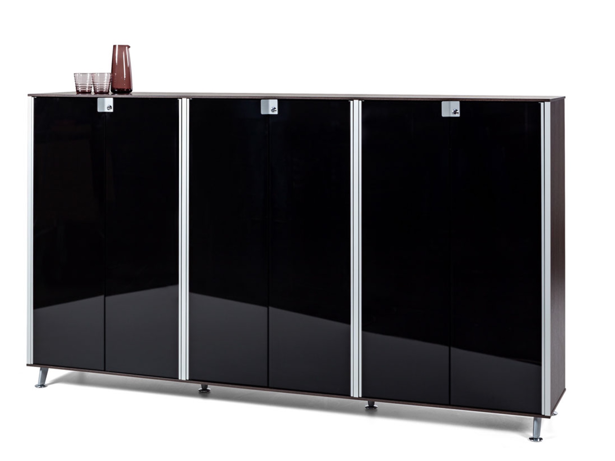 Actiu Schrank Bl46 Glastüren schwarz