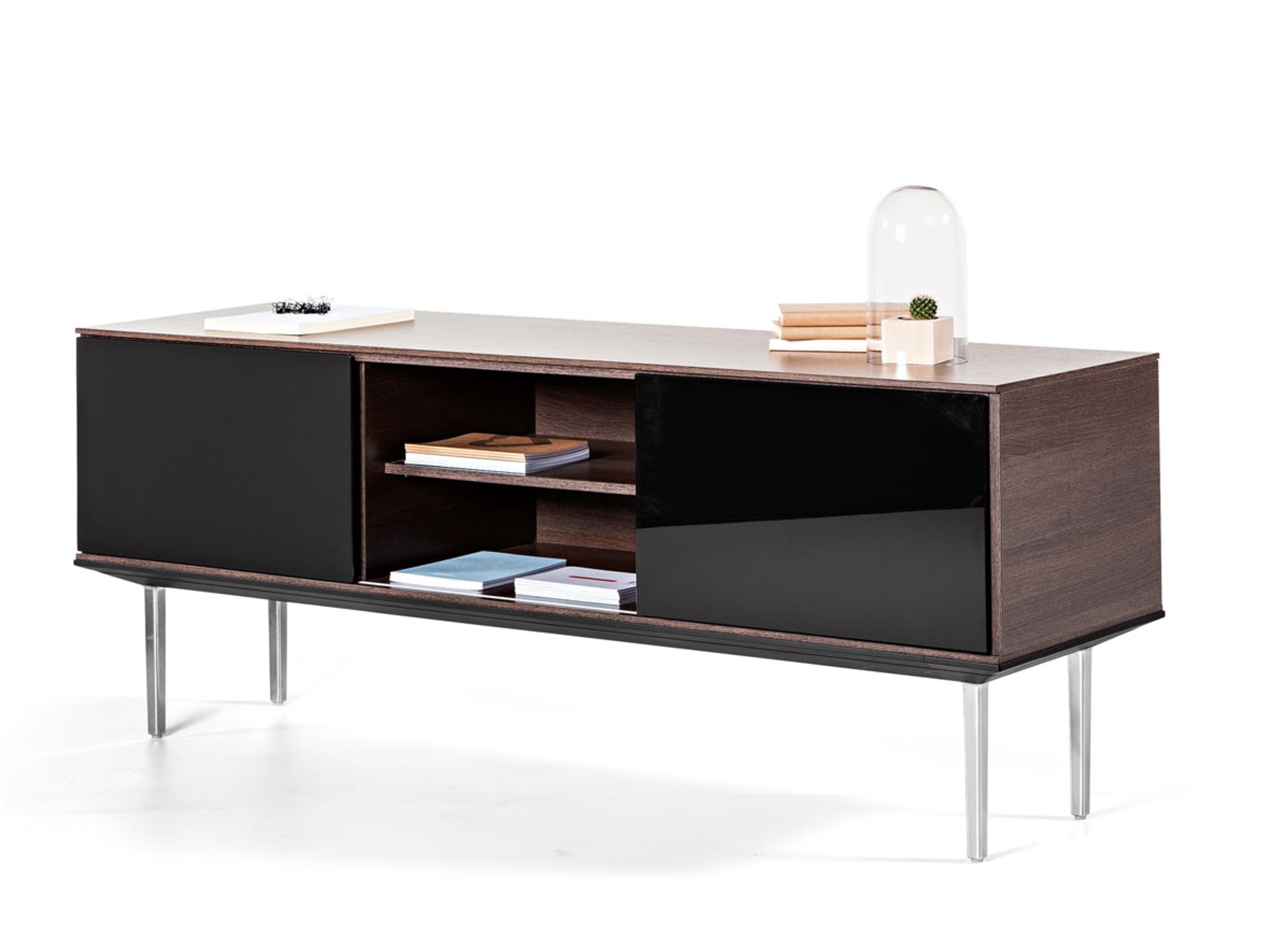 Actiu LONGO LNA12 Sideboard 180x50 cm mit Glastüren