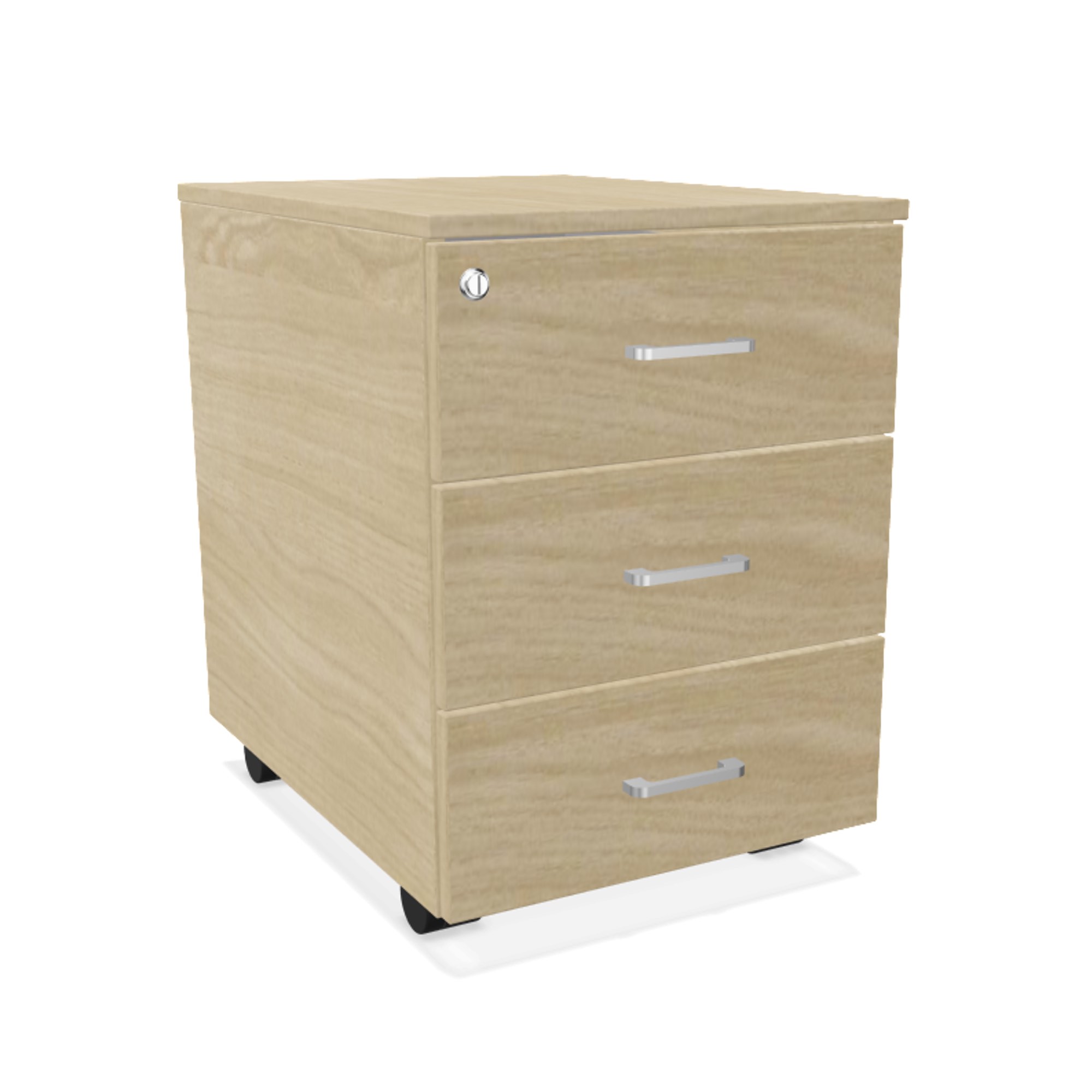Actiu Rollcontainer JM132 Melamin mit 3 Schubladen