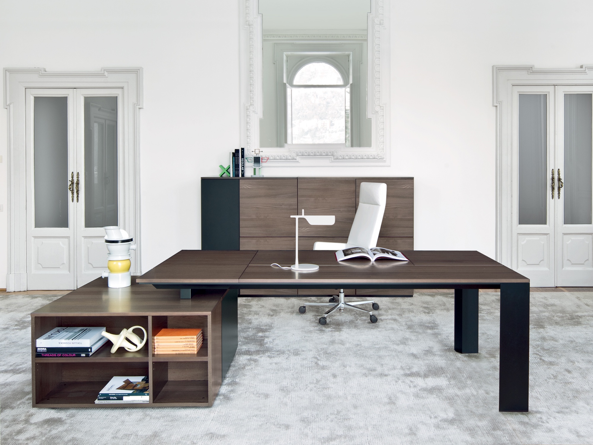 Frezza ONO Luxus-Schreibtisch mit Container groß