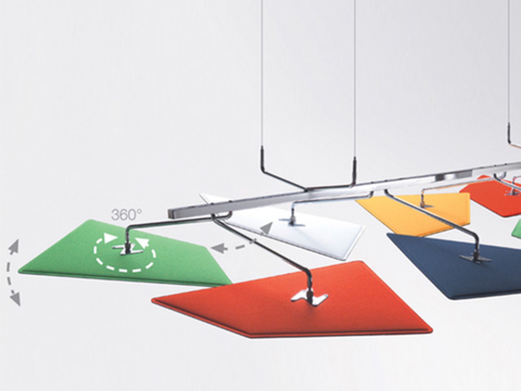 Caimi Brevetti Flap flexible Deckenakustik mit flexible Paneel