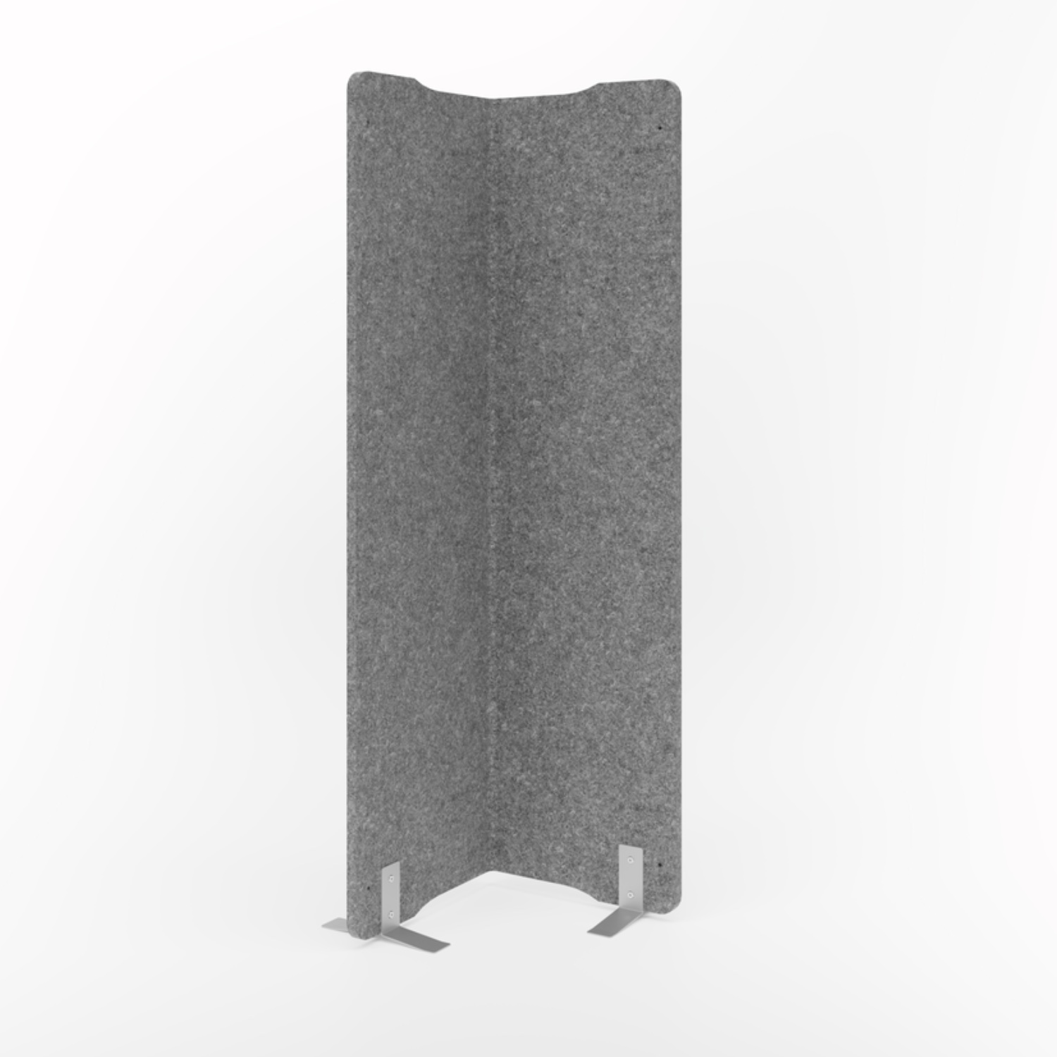 EXA Akustik Stellwand Winkel 100x180 cm (BxH) in Filzoptik grau