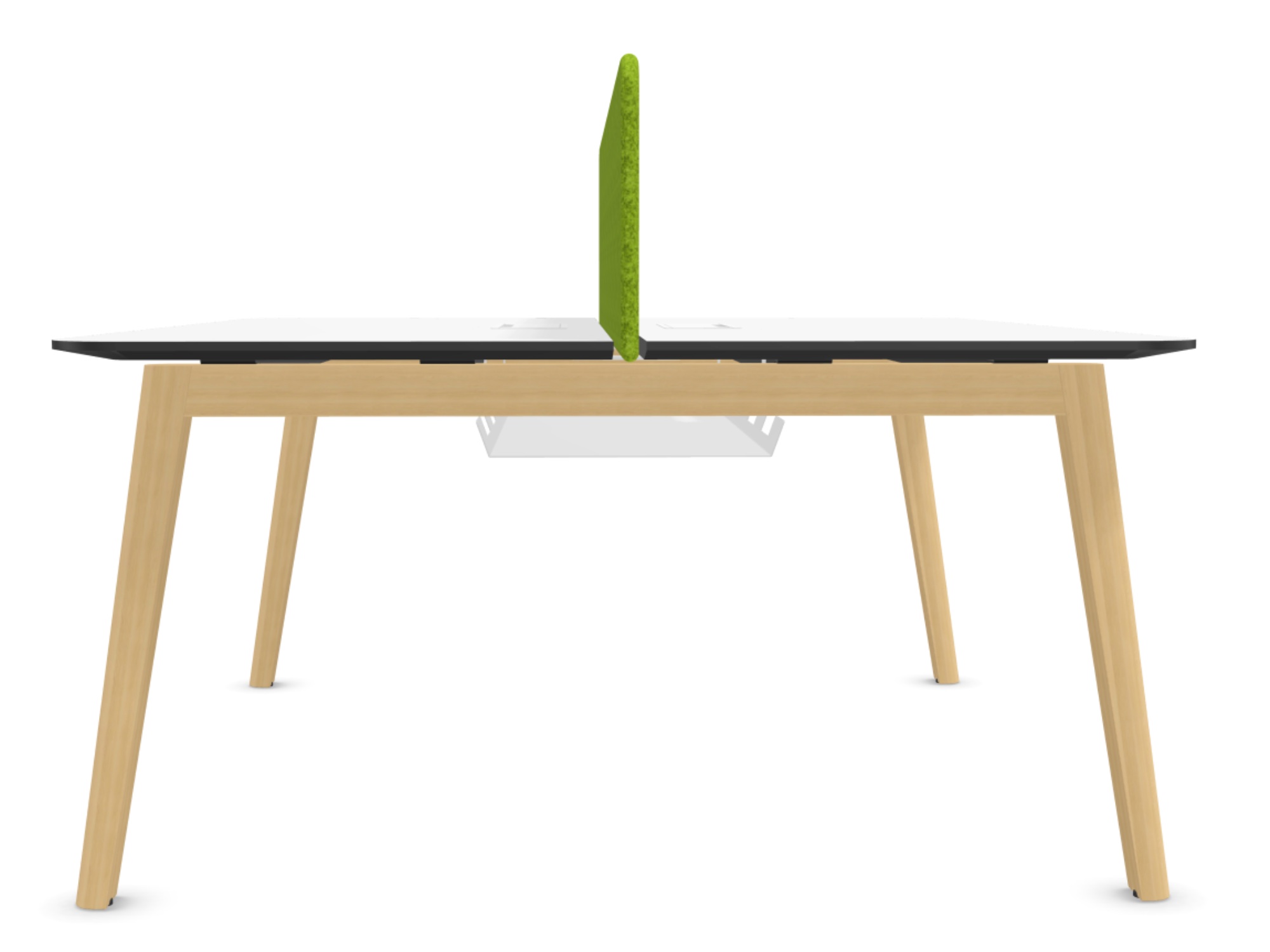 2erBench Holzgestell inkl Trennwand Kabelwanne