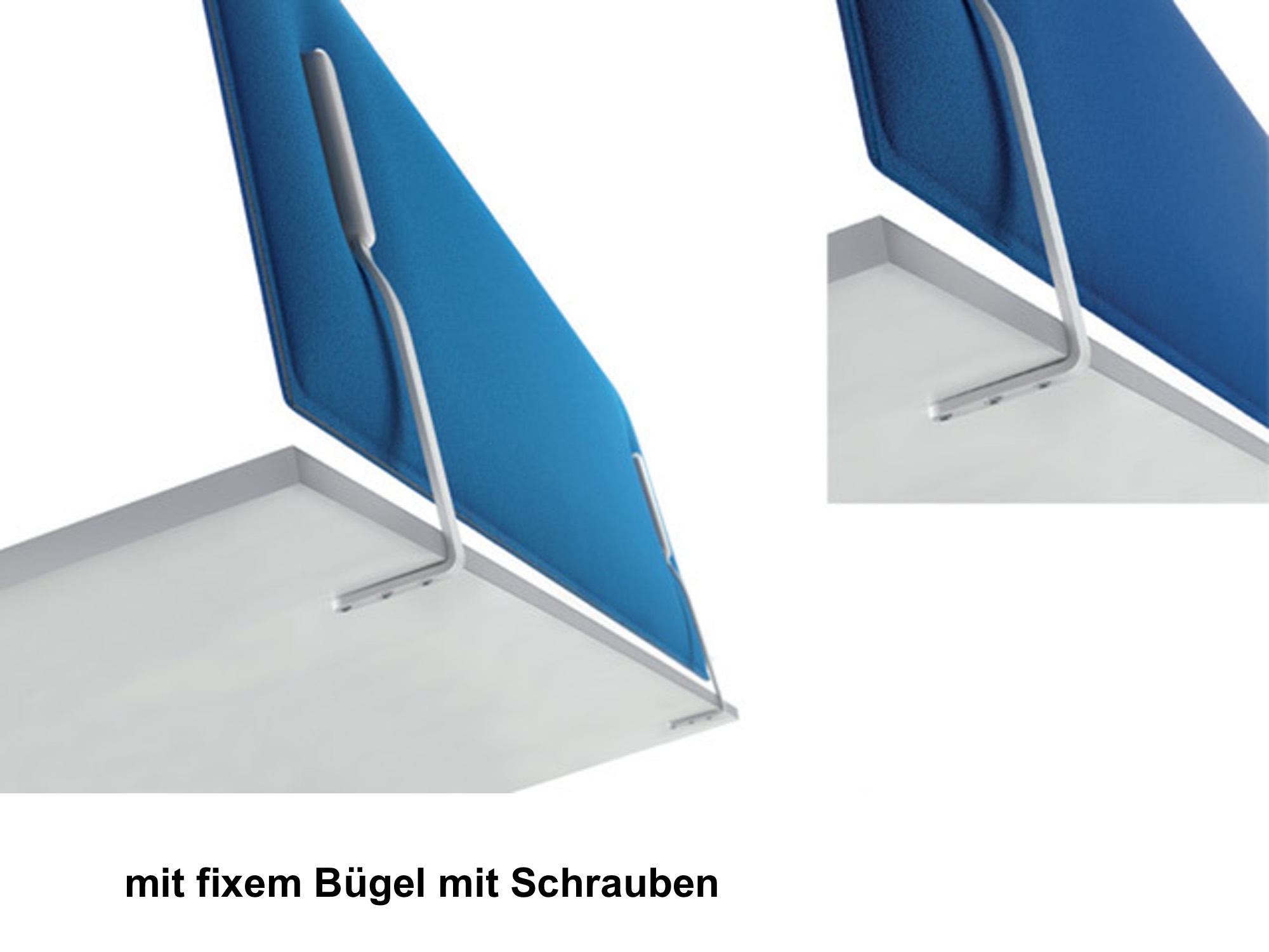 Caimi Brevetti Mitesco Tischtrennwand doppelt mit akustischer Wirkung