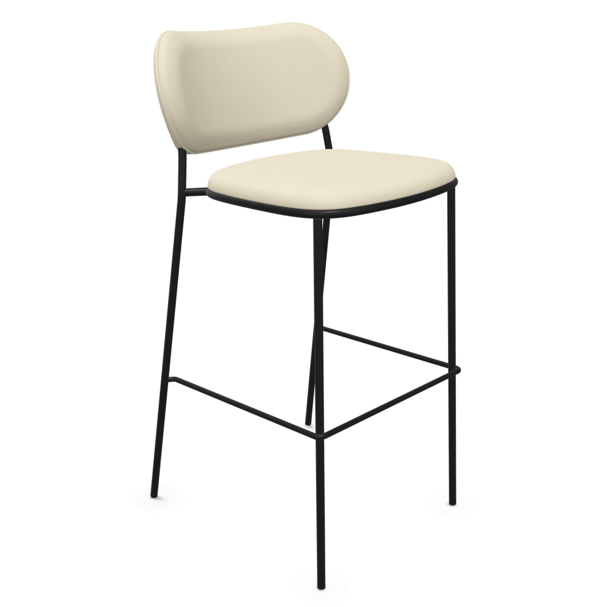 GABER Nuta Light Hochstuhl Sitzhöhe 67 oder 77 cm gepolstert - stapelbar
