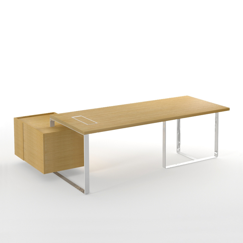 Executive Schreibtisch PURE mit Sideboard und Kabelmanagement