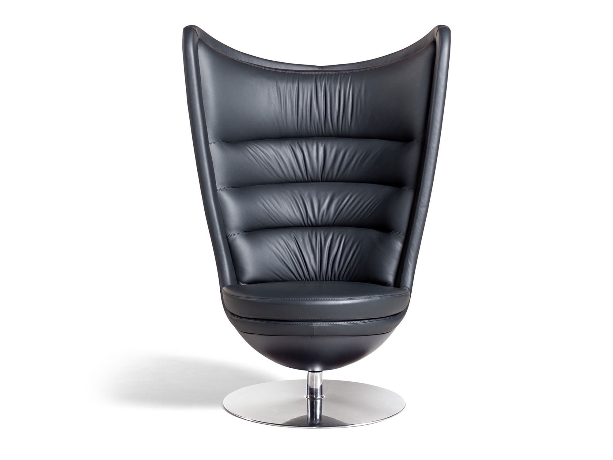 Actiu Badminton Designer- Loungesessel Echtleder mit Drehteller