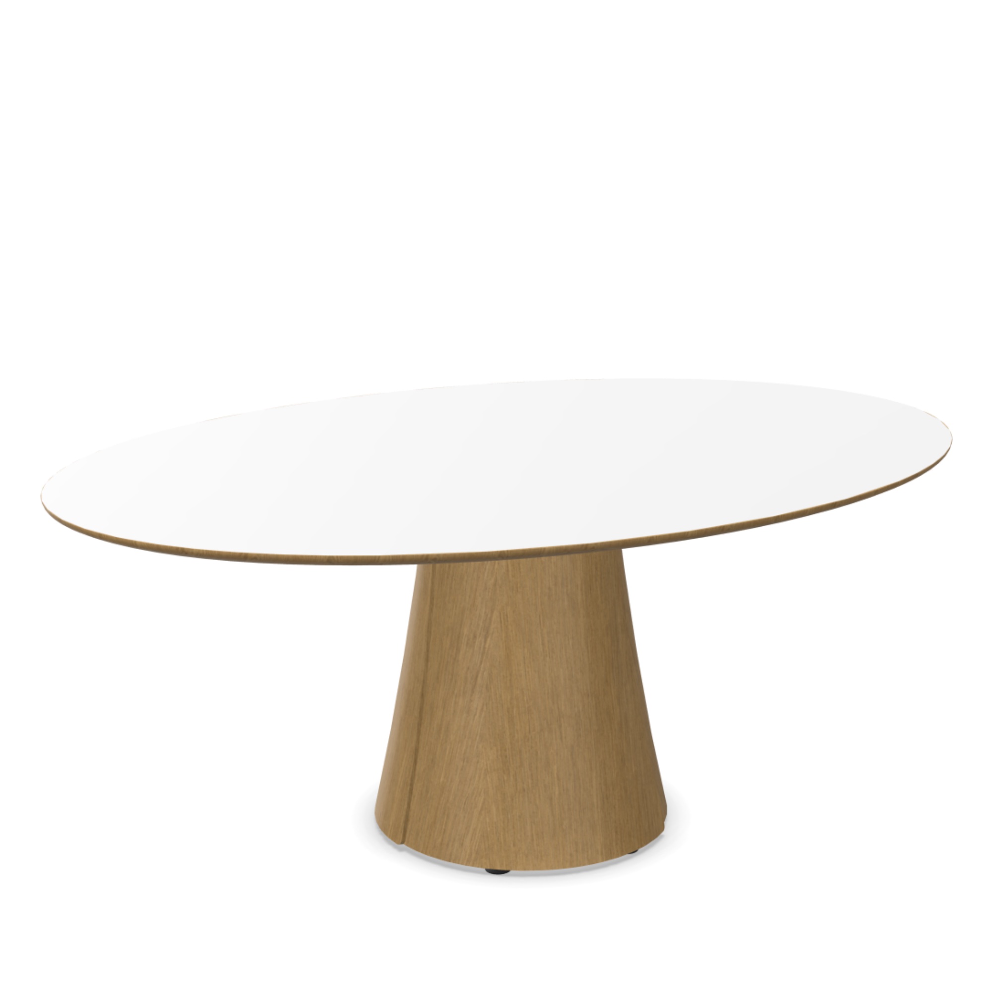 Narbutas BOTANY Besprechungstisch mit Furnier Gestell und Tischplatte oval