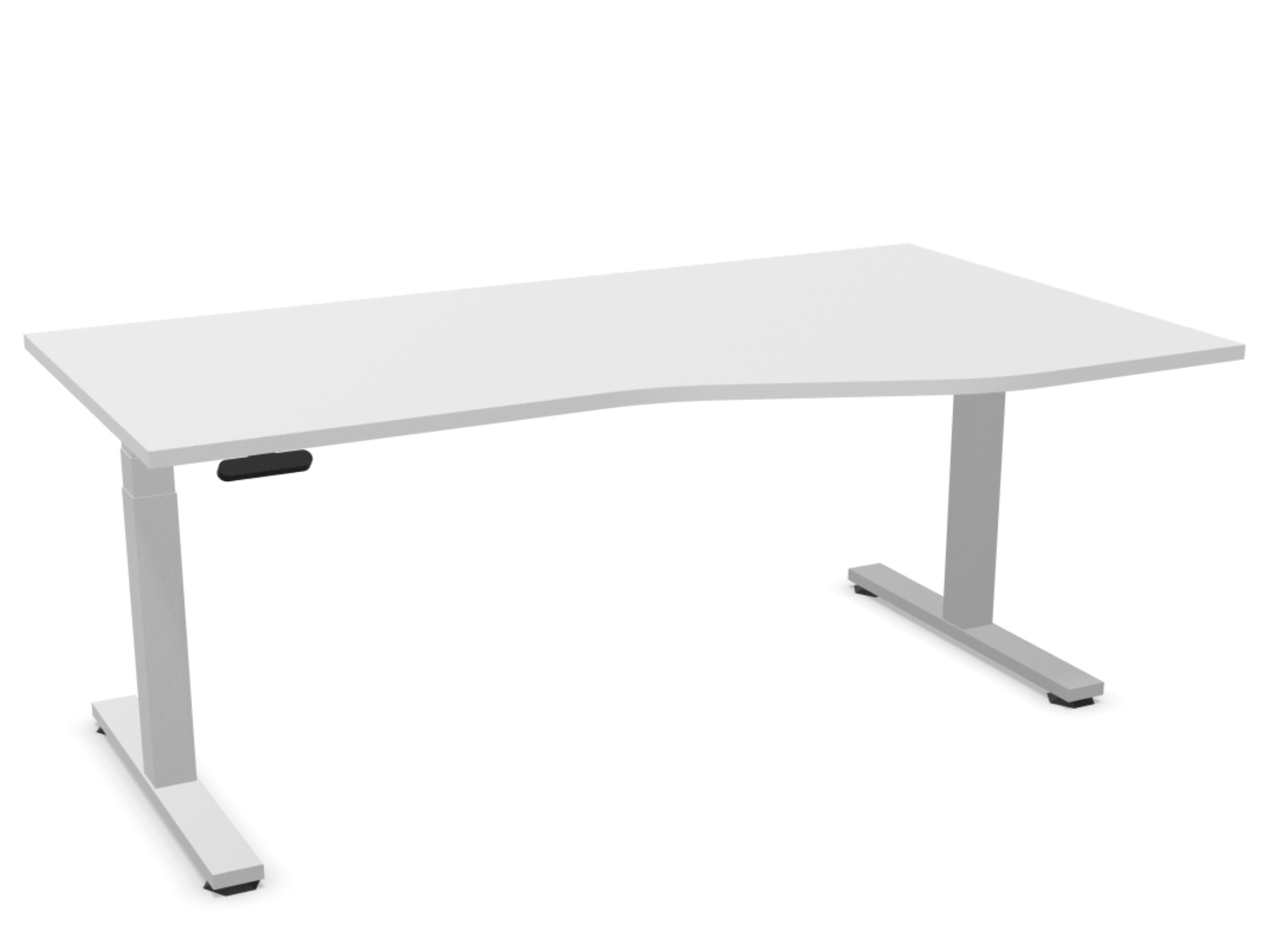 Steh-Sitzschreibtisch 4BM-DESK5 elektrische Höhenverstellung in Freiformplatte 180x100 cm
