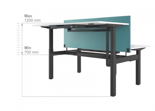 Bench Move Workstation : 2er Steh-Sitz-Schreibtisch elektrisch höhenverstellbar