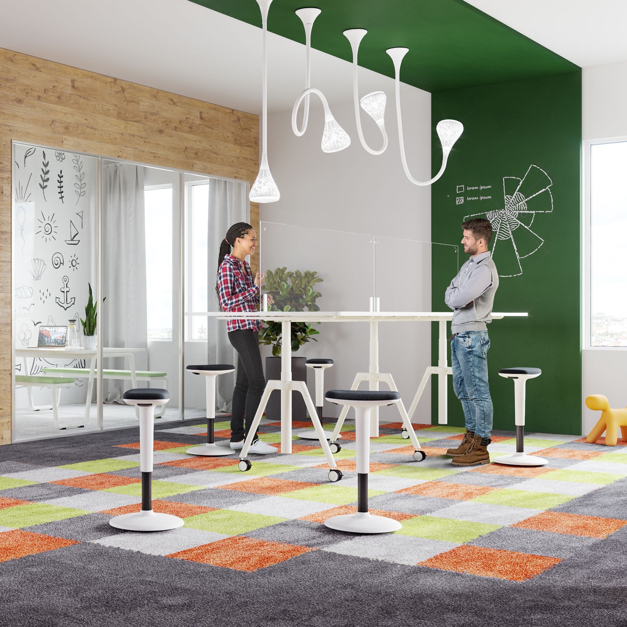 Hocker für Büro höhenverstellbar ergonomisch