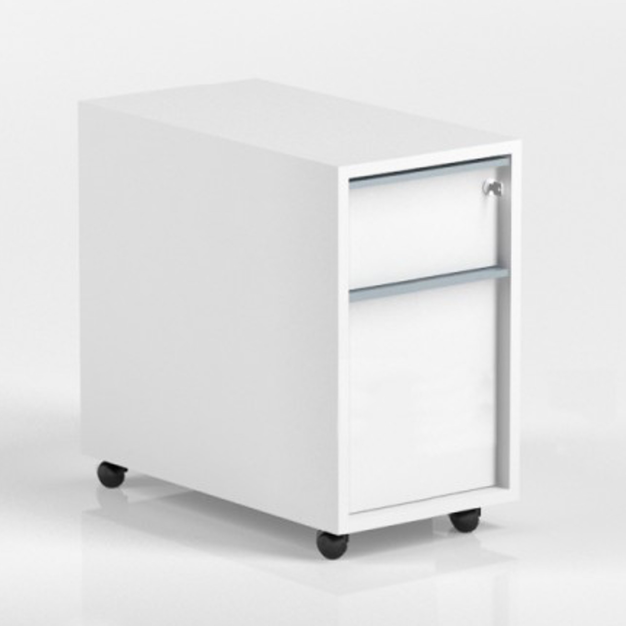 Rollcontainer Melamin schmall Schublade Hängeregister