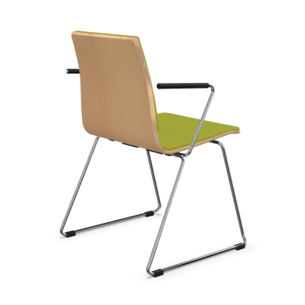 König + Neurath Objektstuhl MOVE ME mit Holzschale Sitz und Rücken gepolstert