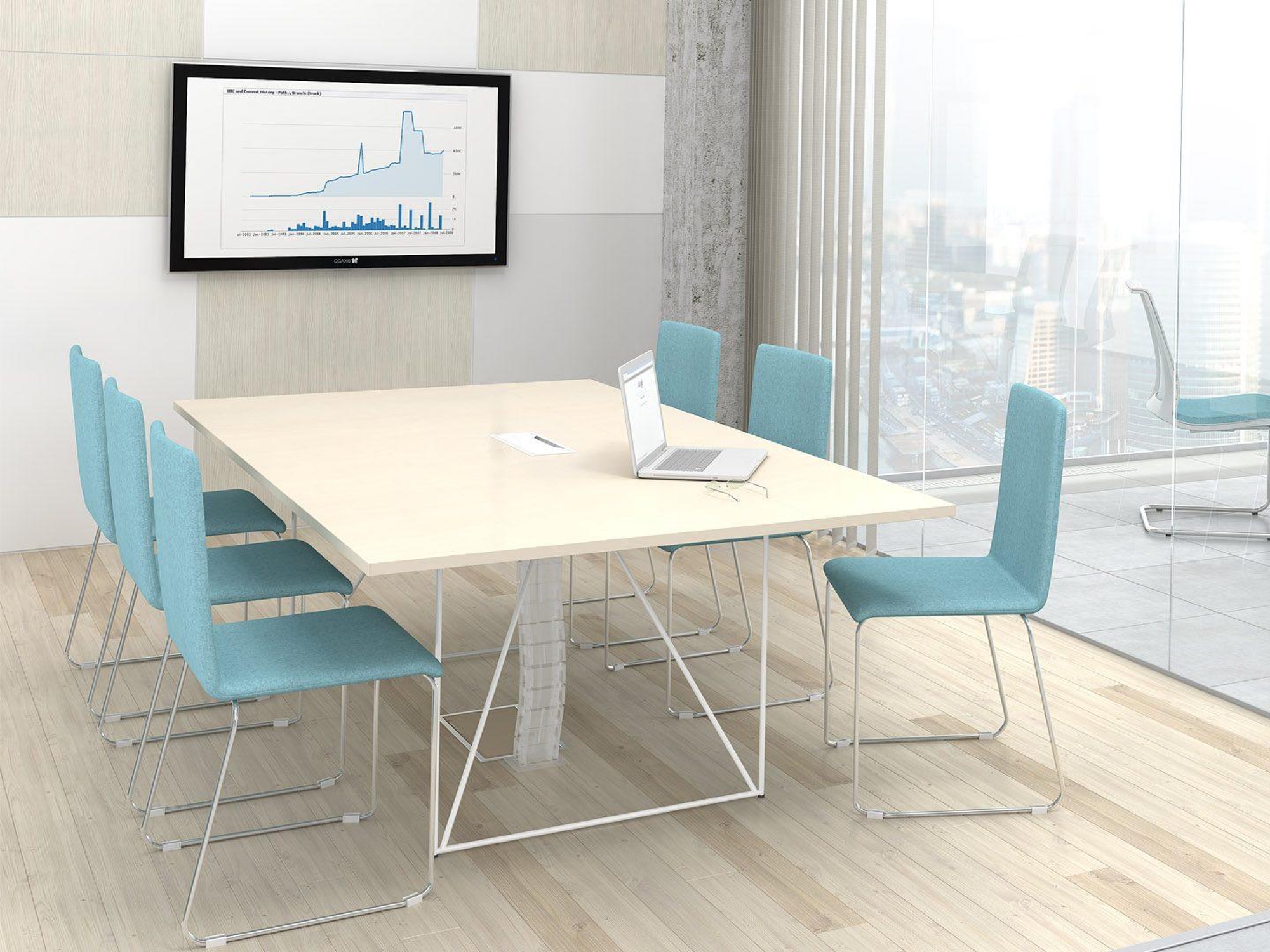 moderner Besprechungstisch im Slim-Design