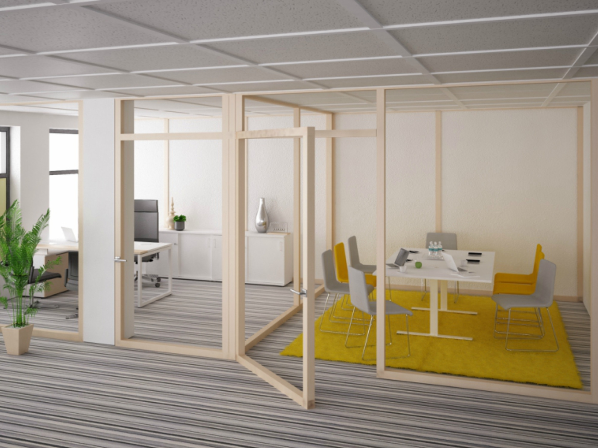 Konferenztisch FREEZ mit T-Fuss in 200/220x120 cm