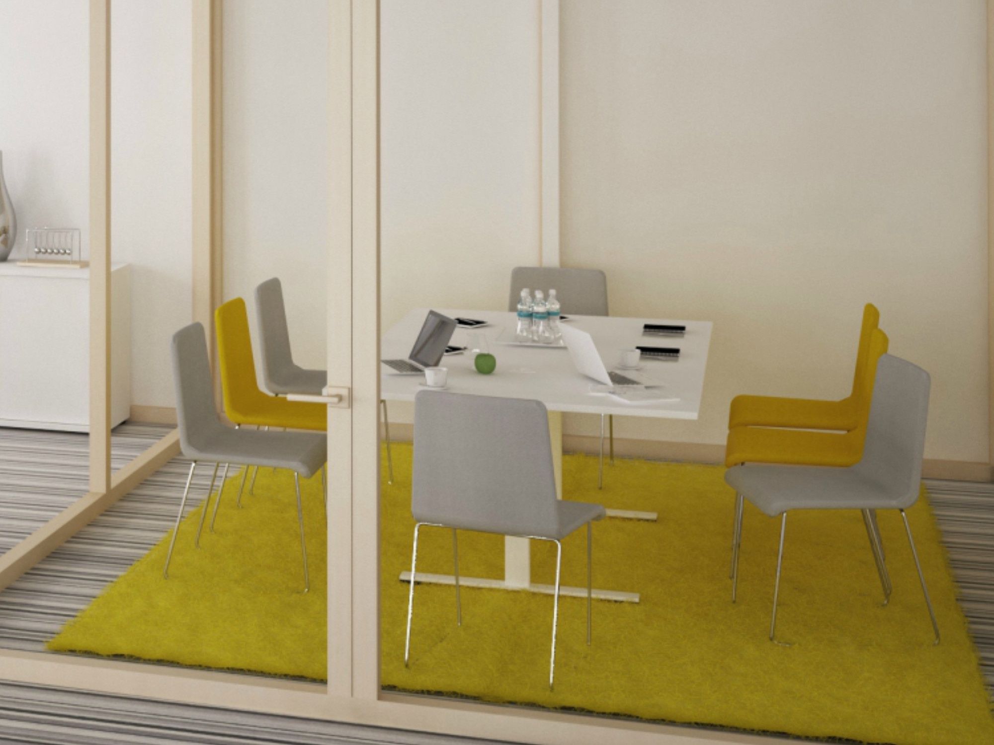 Konferenztisch FREEZ mit T-Fuss in 200/220x120 cm