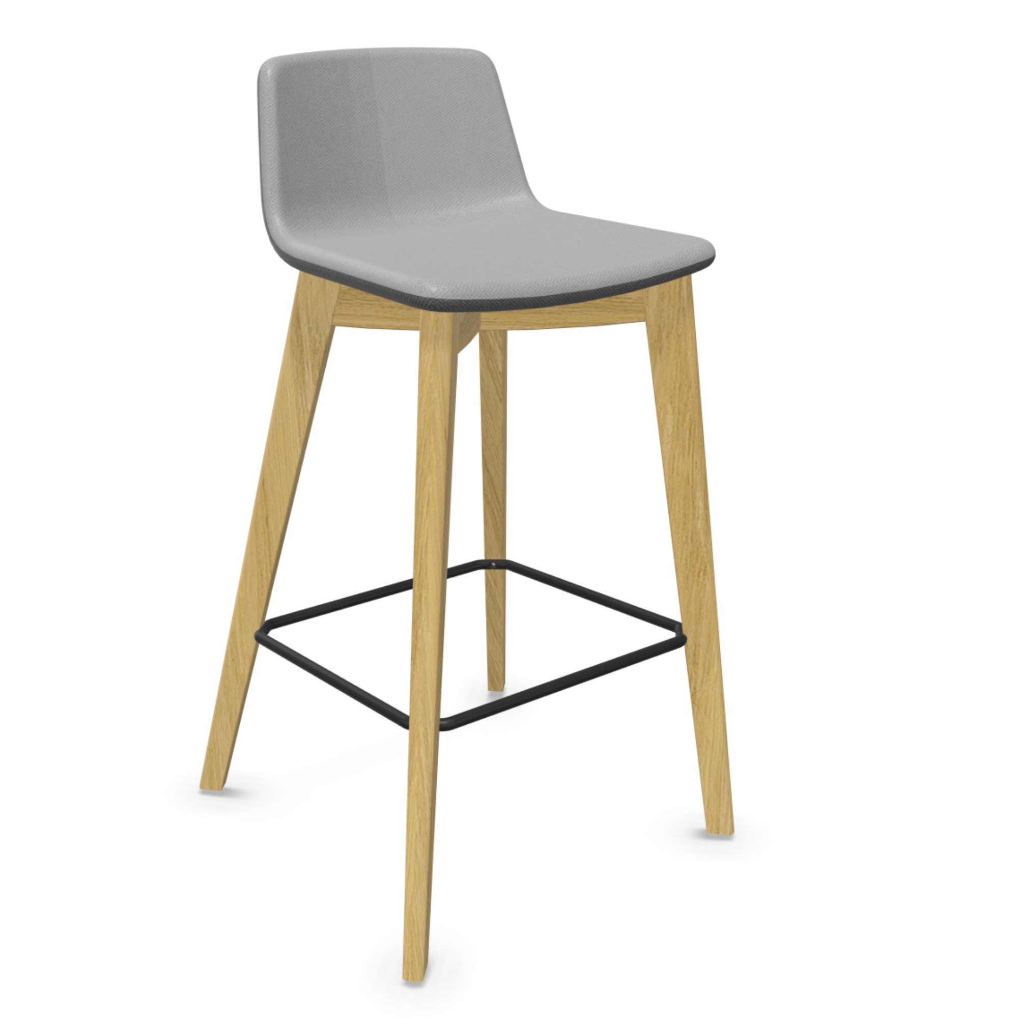 Barstuhl mit Design und Holzgestell in Esche