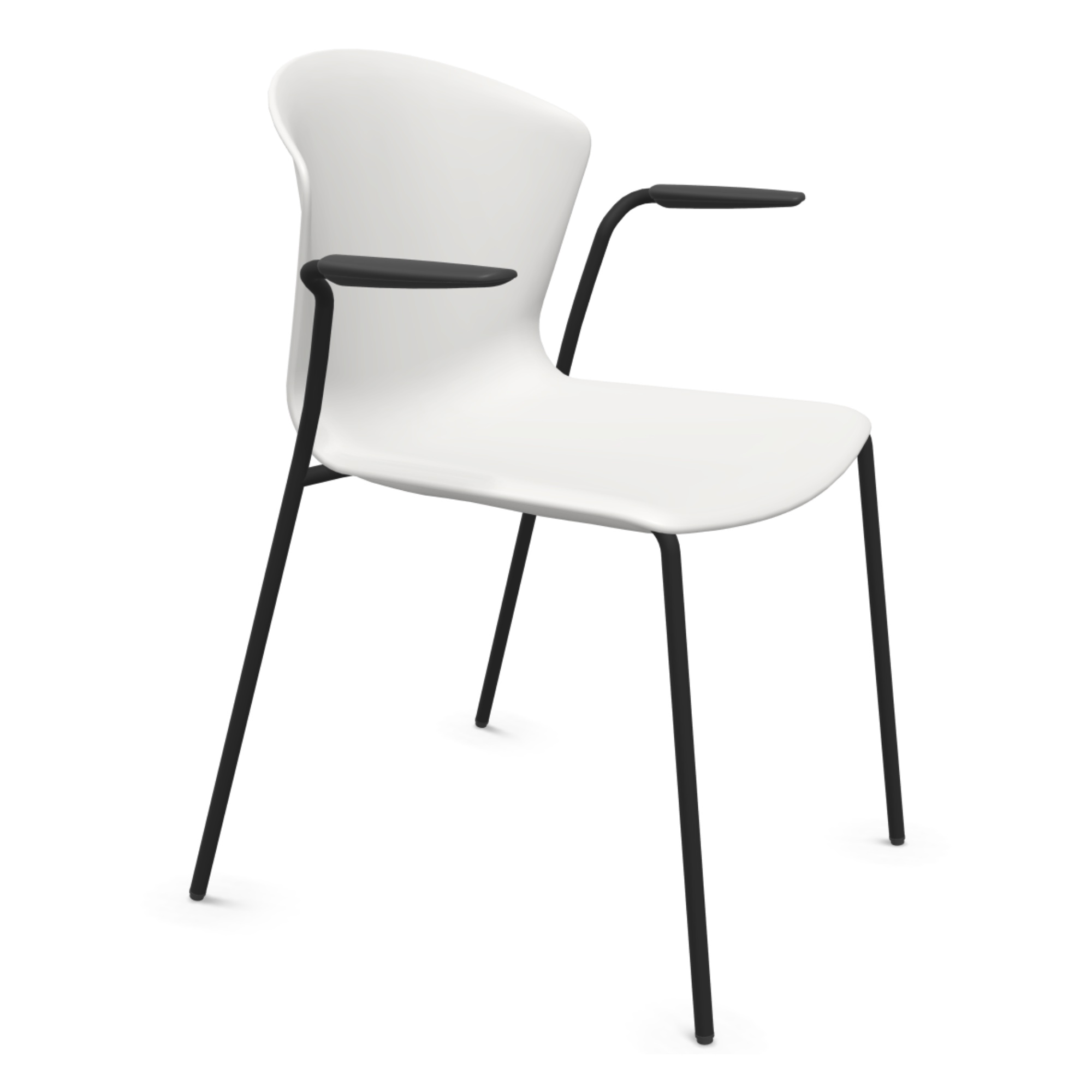 Actiu WHASS Besucherstuhl mit Armlehne und 4-Fuss-Gestell stapelbar