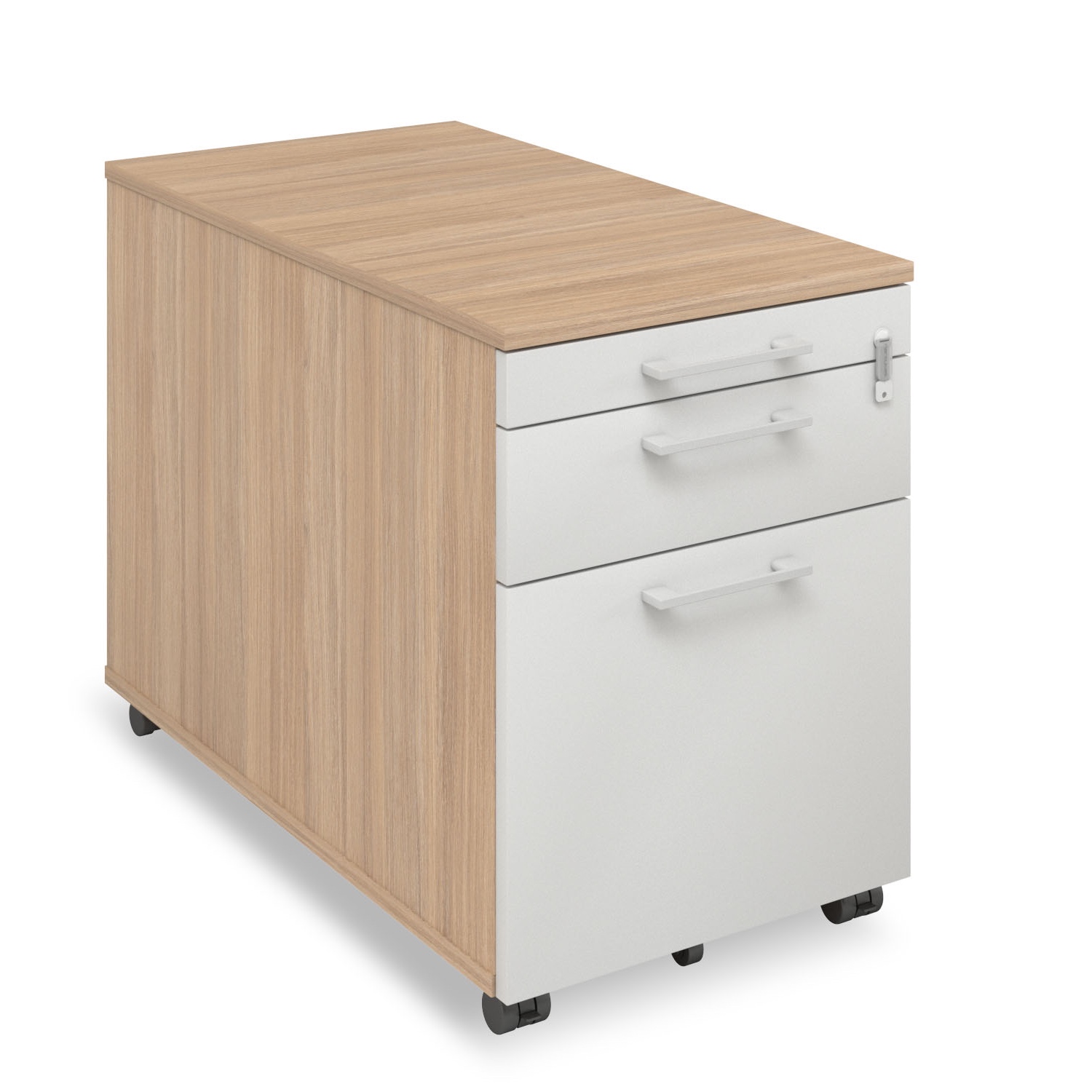 Gabler Büromöbel ROLL-C Rollcontainer mit Material-Sh + 3 Schubladen in 43,2x80x59,4 cm (BxTxH)