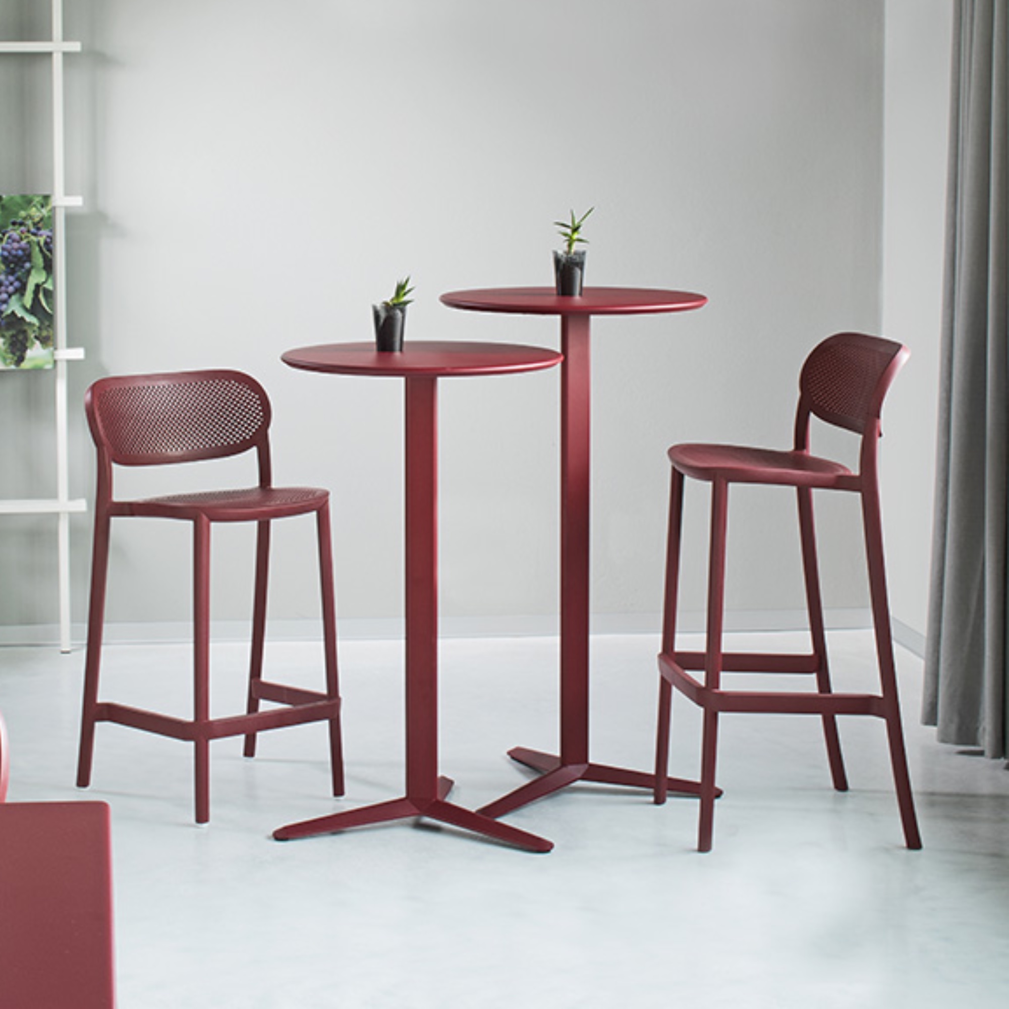 GABER Nuta Hochstuhl Sitzhöhe 68 oder 78 cm - outdoorfähig