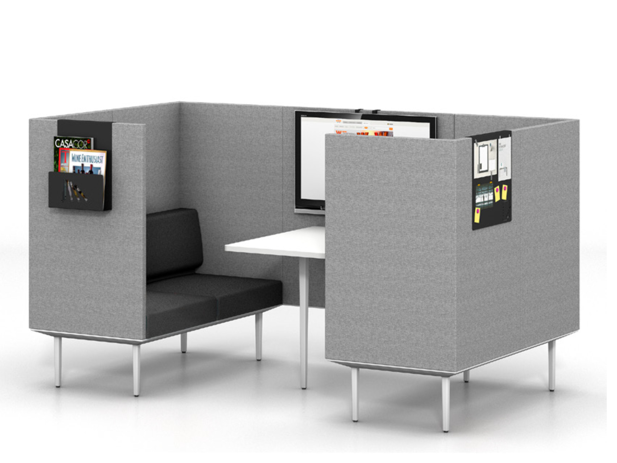 Actiu LONGO POD LN4 Lounge für 4 Personen mit Besprechungstisch