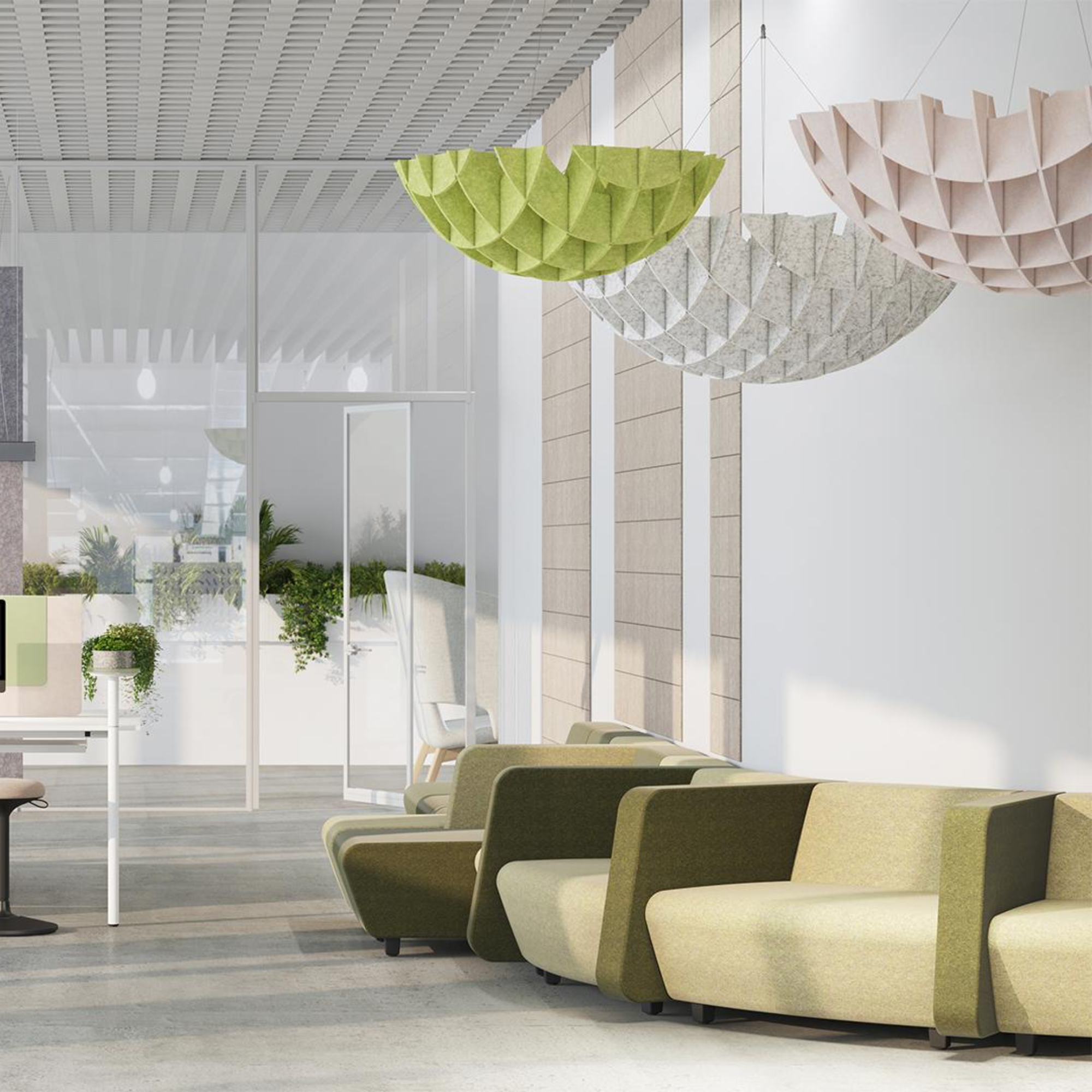 Hochwertige wirksame Akustik für die Decke im Wolken Cloud Design