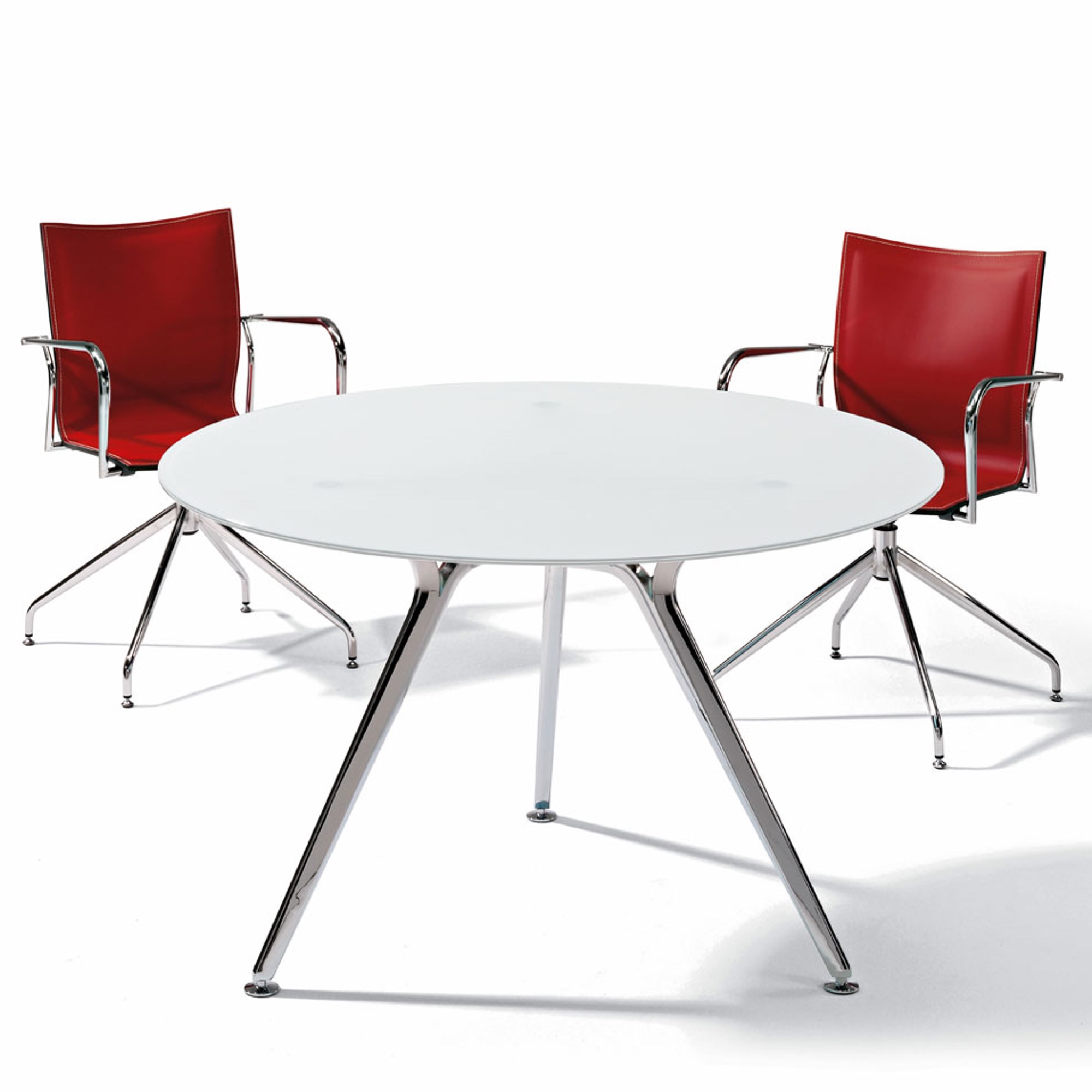 Actiu ARKITEK W70 Besprechungstisch rund mit Glasplatte