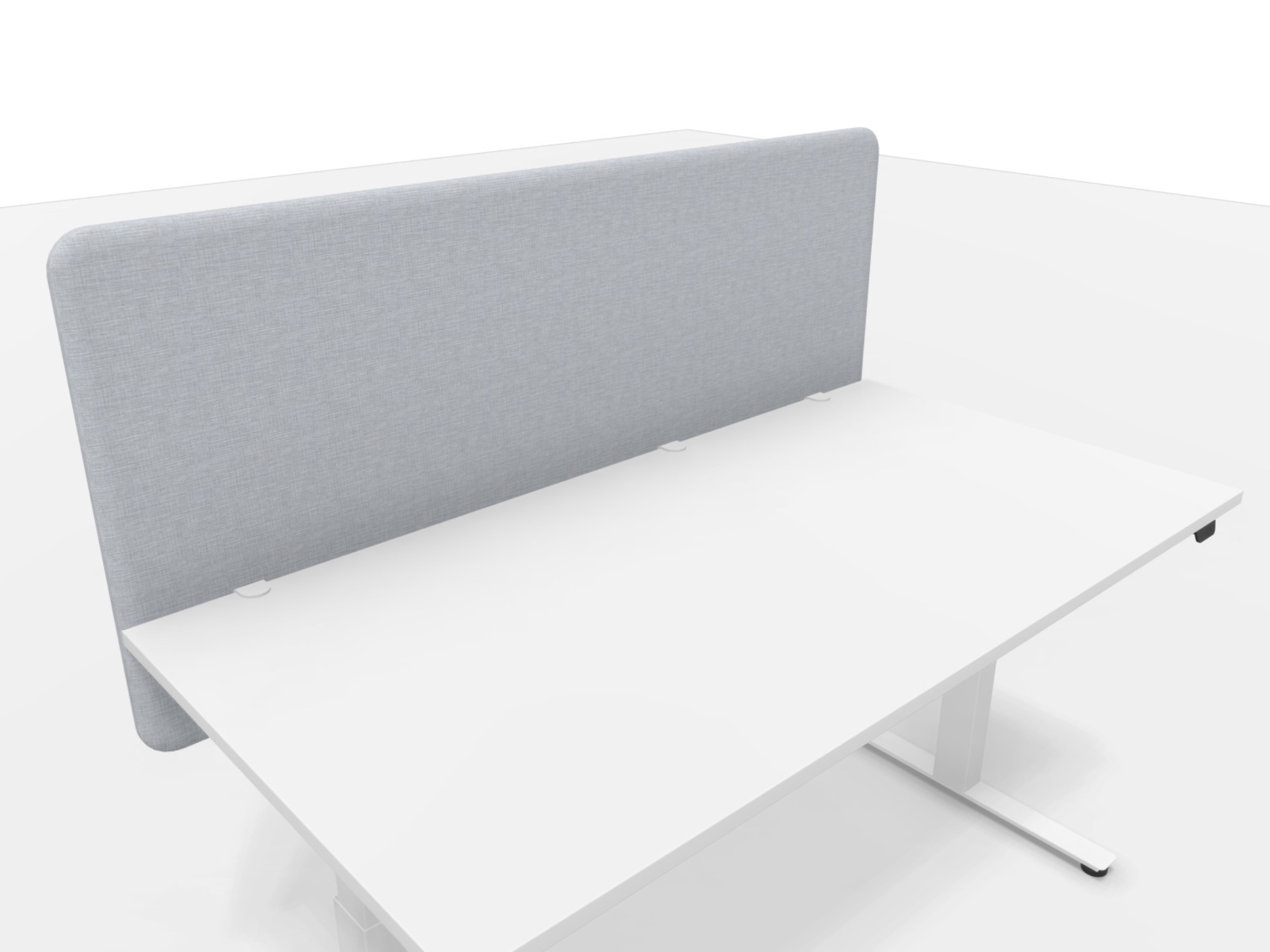 DESK760 Akustik Tischtrennwand für Stirnseite des Schreibtisch - Absorberklasse C