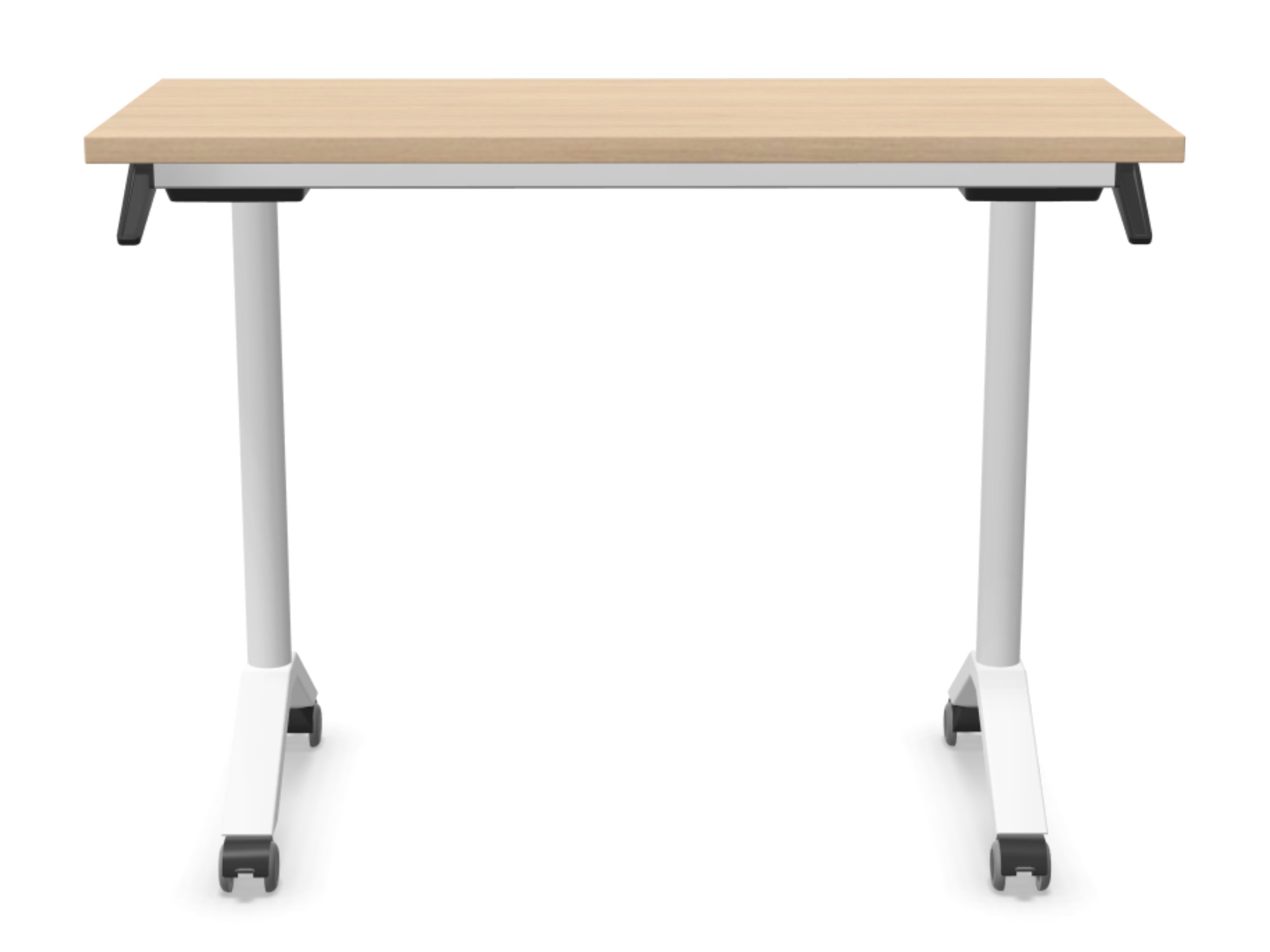 FLIP-DESK2 Klapptisch mit Rollen - 100/120x45 cm Tischplatte - klappbar und rollbar