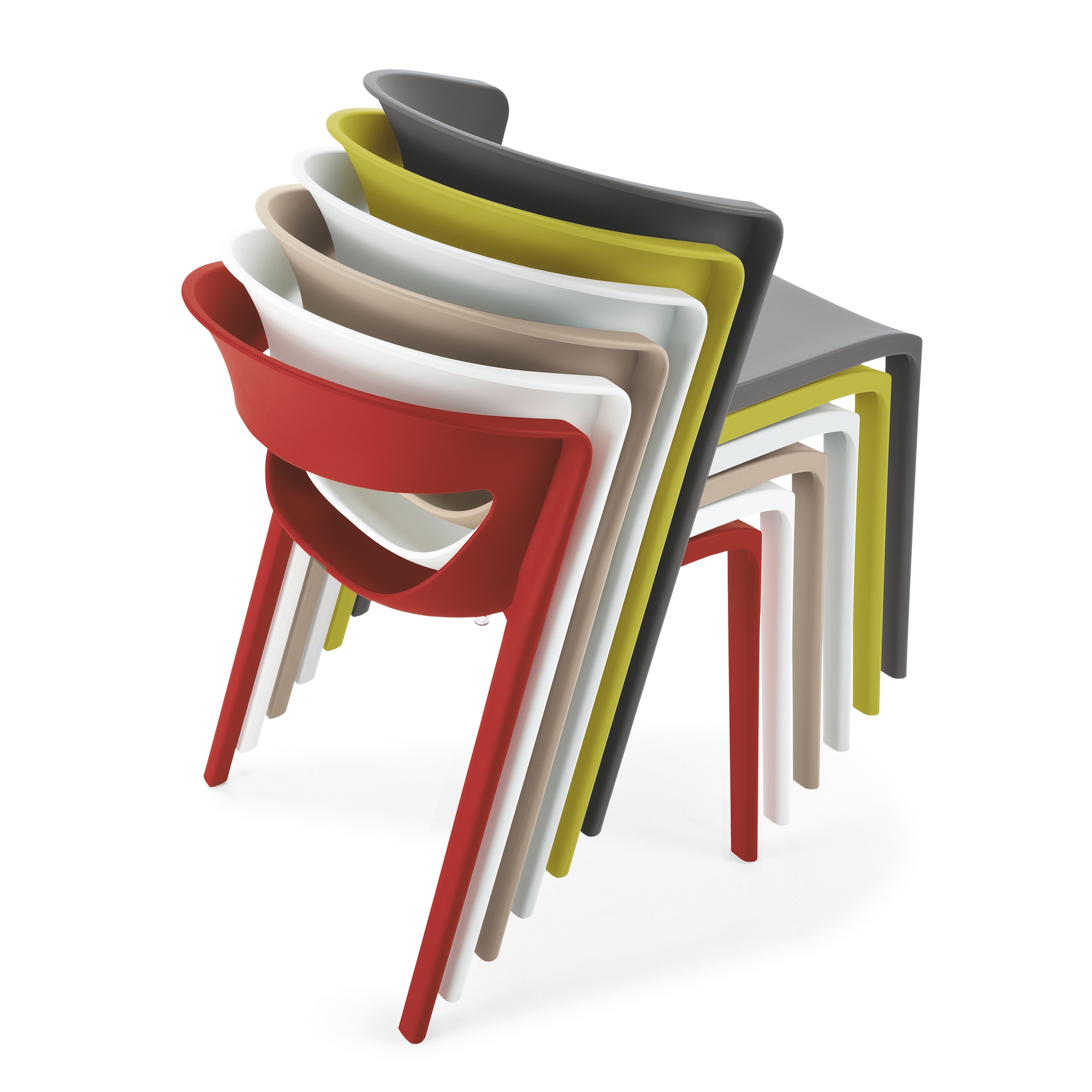 Kastel Kicca One Stapelstuhl aus Monoblock outdoorfähig